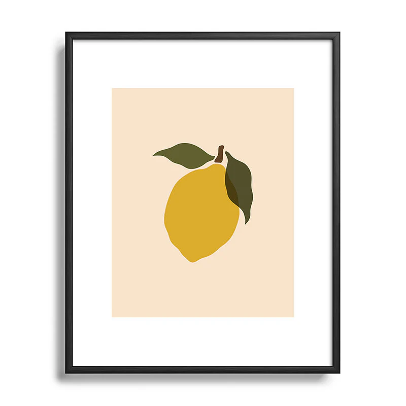 Cuss Yeah Designs Single Lemon I Metal Framed Art Print - Image 9