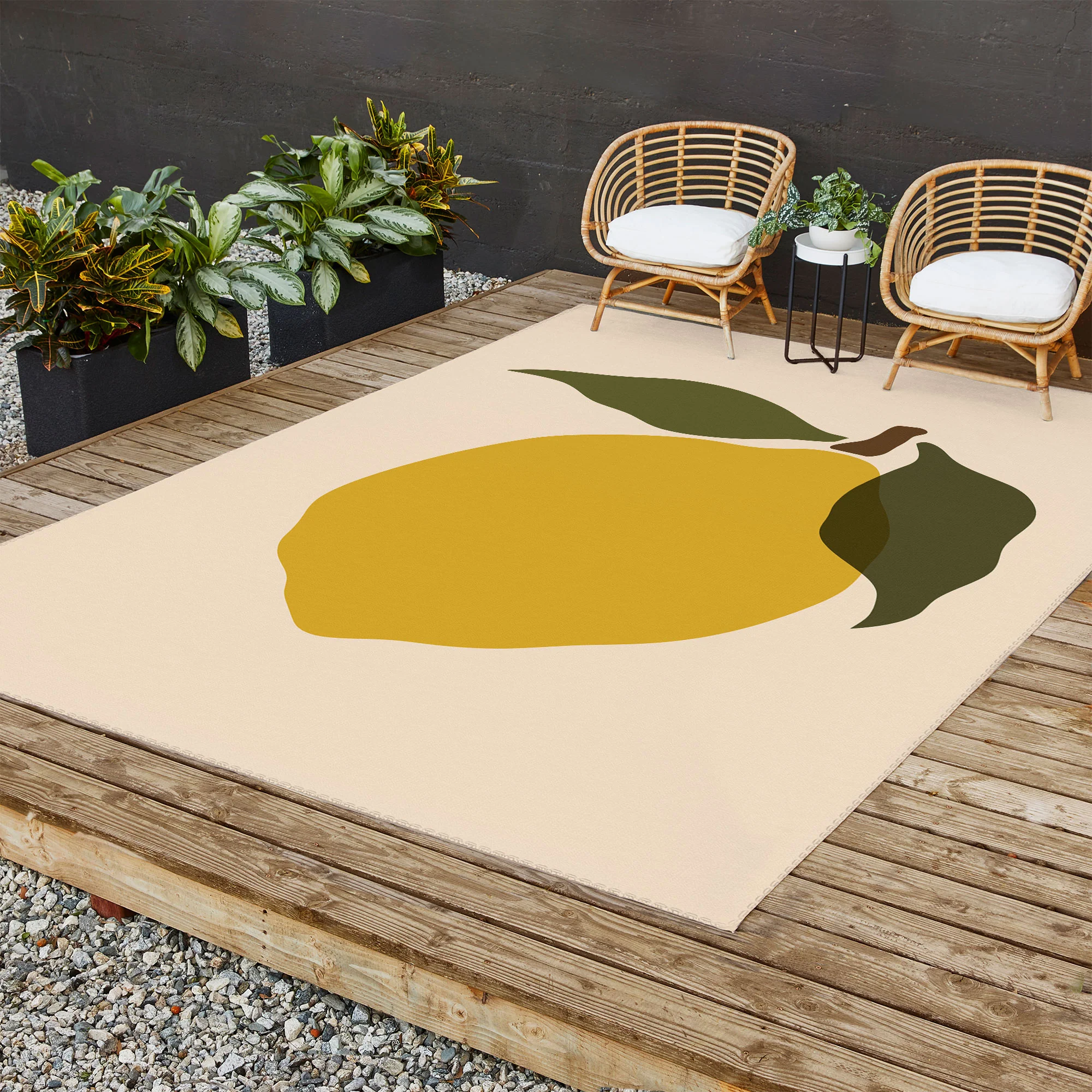 Cuss Yeah Designs Single Lemon I Outdoor Rug - Image 10