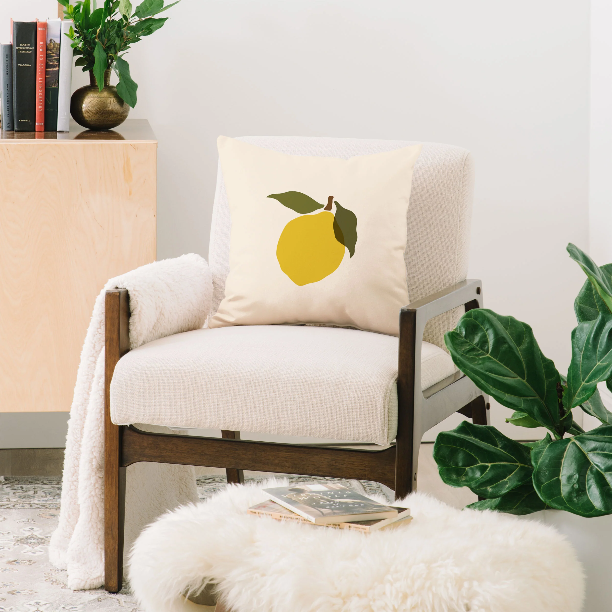 Cuss Yeah Designs Single Lemon I Throw Pillow - Image 2
