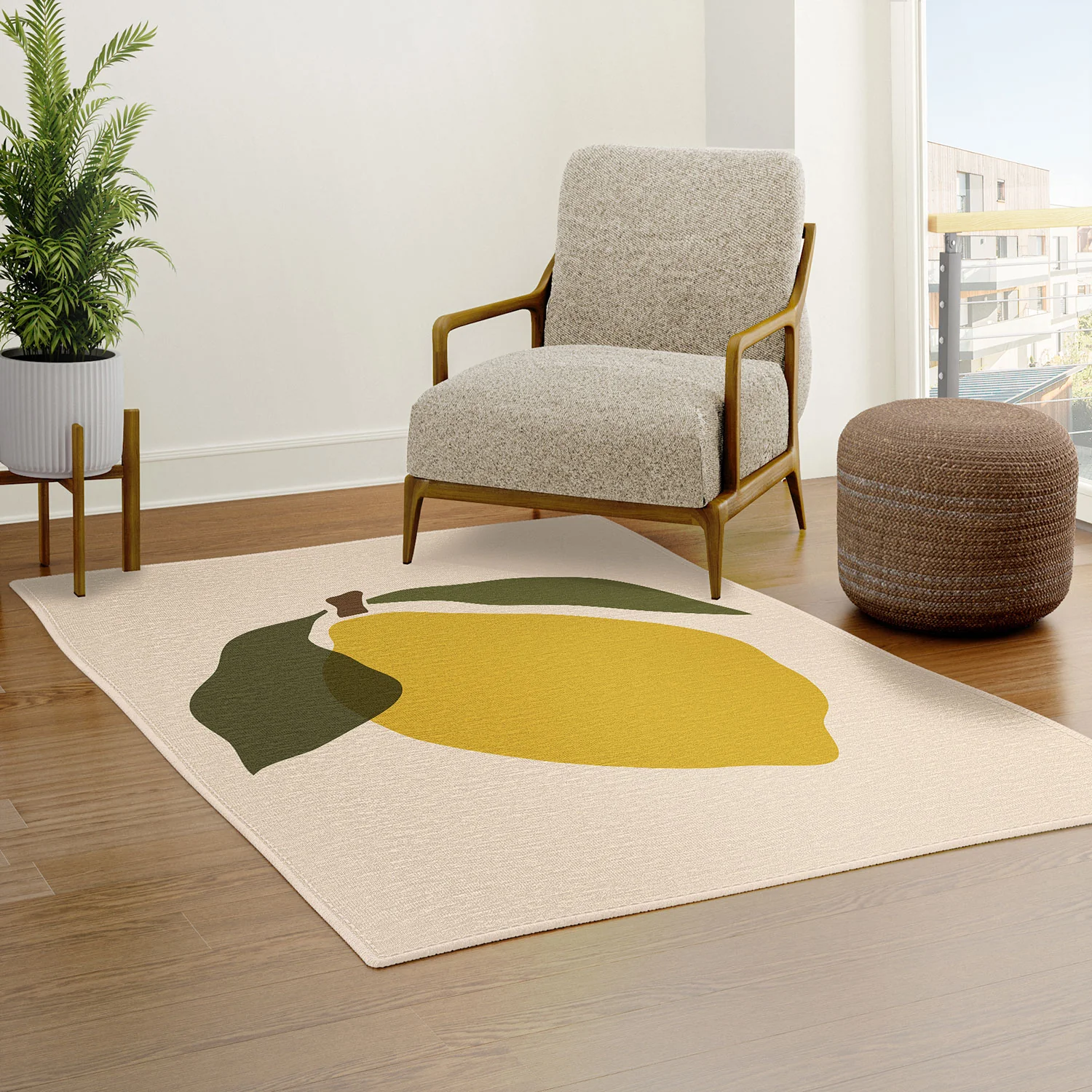 Cuss Yeah Designs Single Lemon II Area Rug - Image 13
