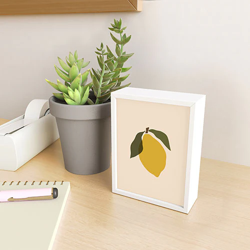Cuss Yeah Designs Single Lemon II Framed Mini Art Print - Image 5