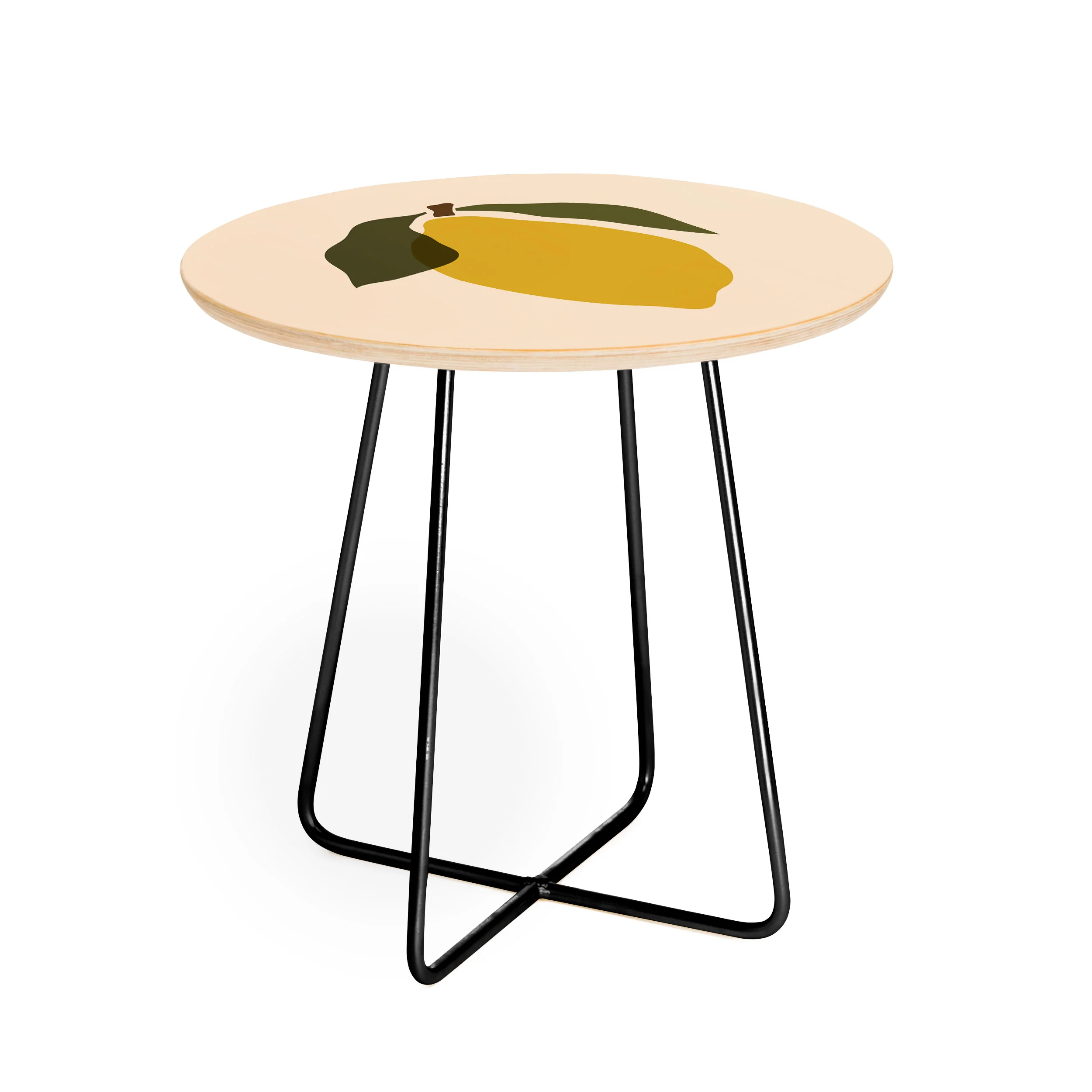 Cuss Yeah Designs Single Lemon II Round Side Table - Image 2