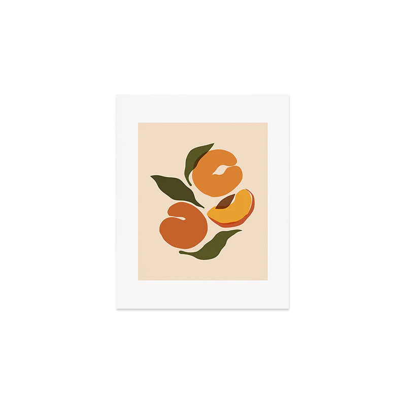 Cuss Yeah Designs Yellow Peaches Art Print