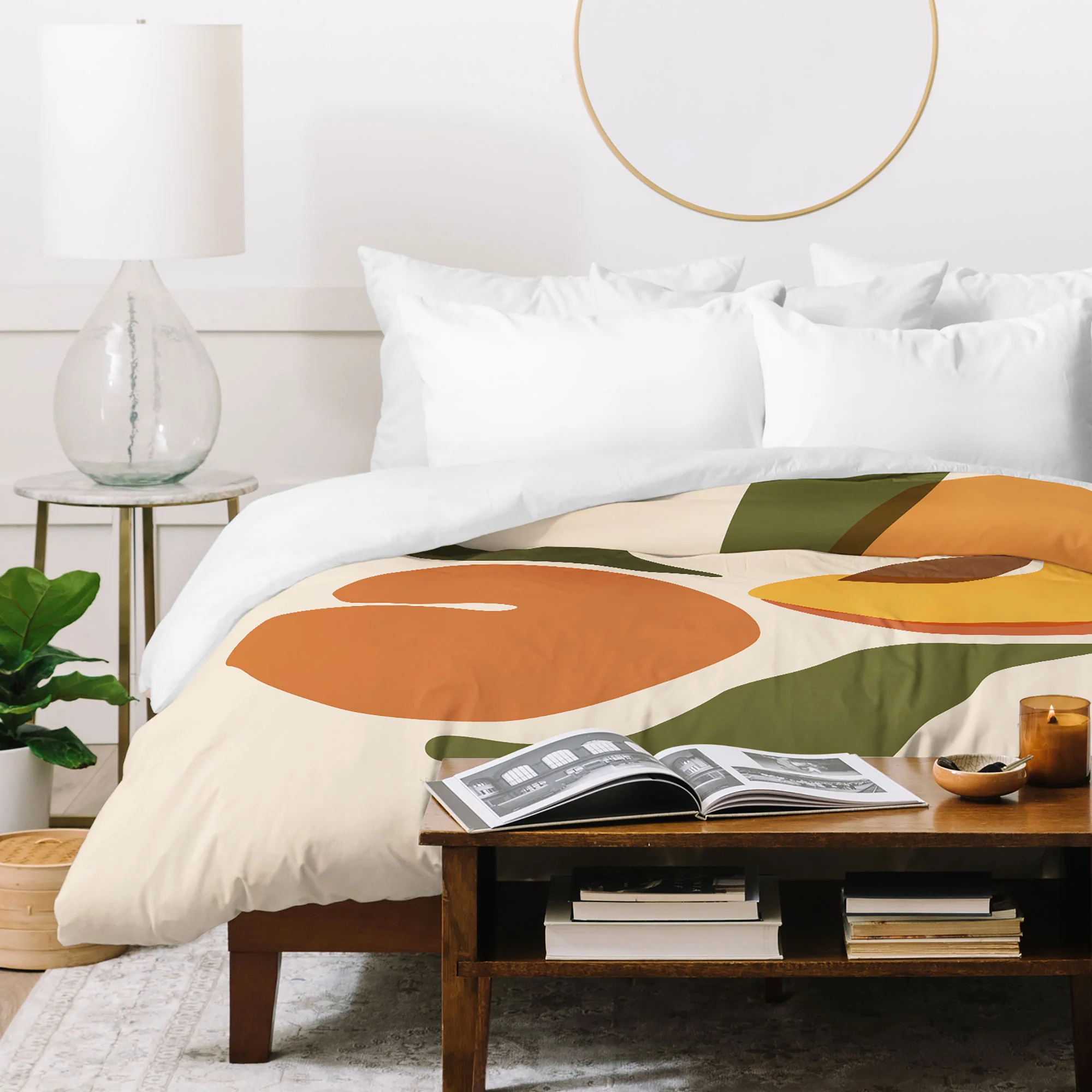 Cuss Yeah Designs Yellow Peaches Duvet Cover - Image 11