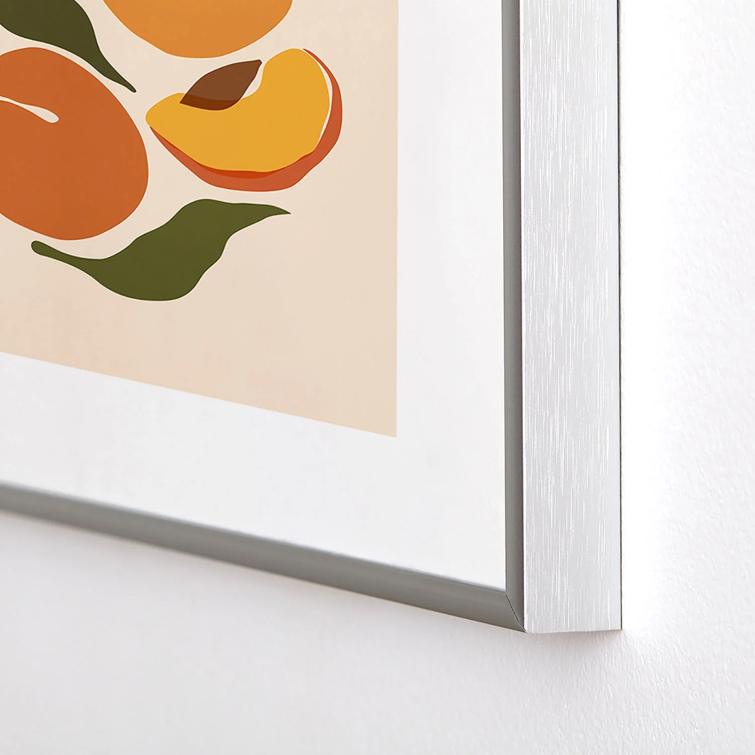 Cuss Yeah Designs Yellow Peaches Metal Framed Art Print - Image 8