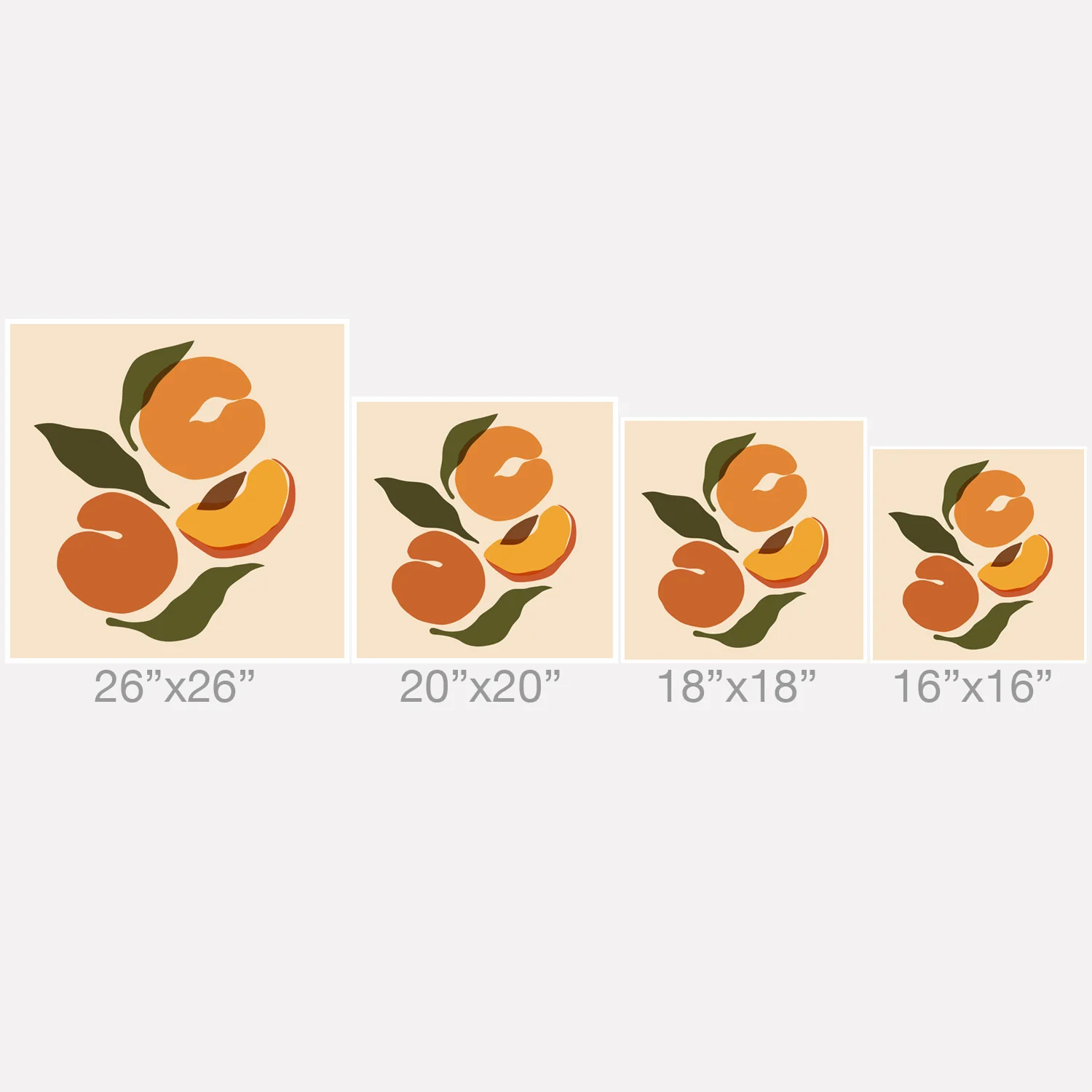 Cuss Yeah Designs Yellow Peaches Outdoor Throw Pillow - Image 17