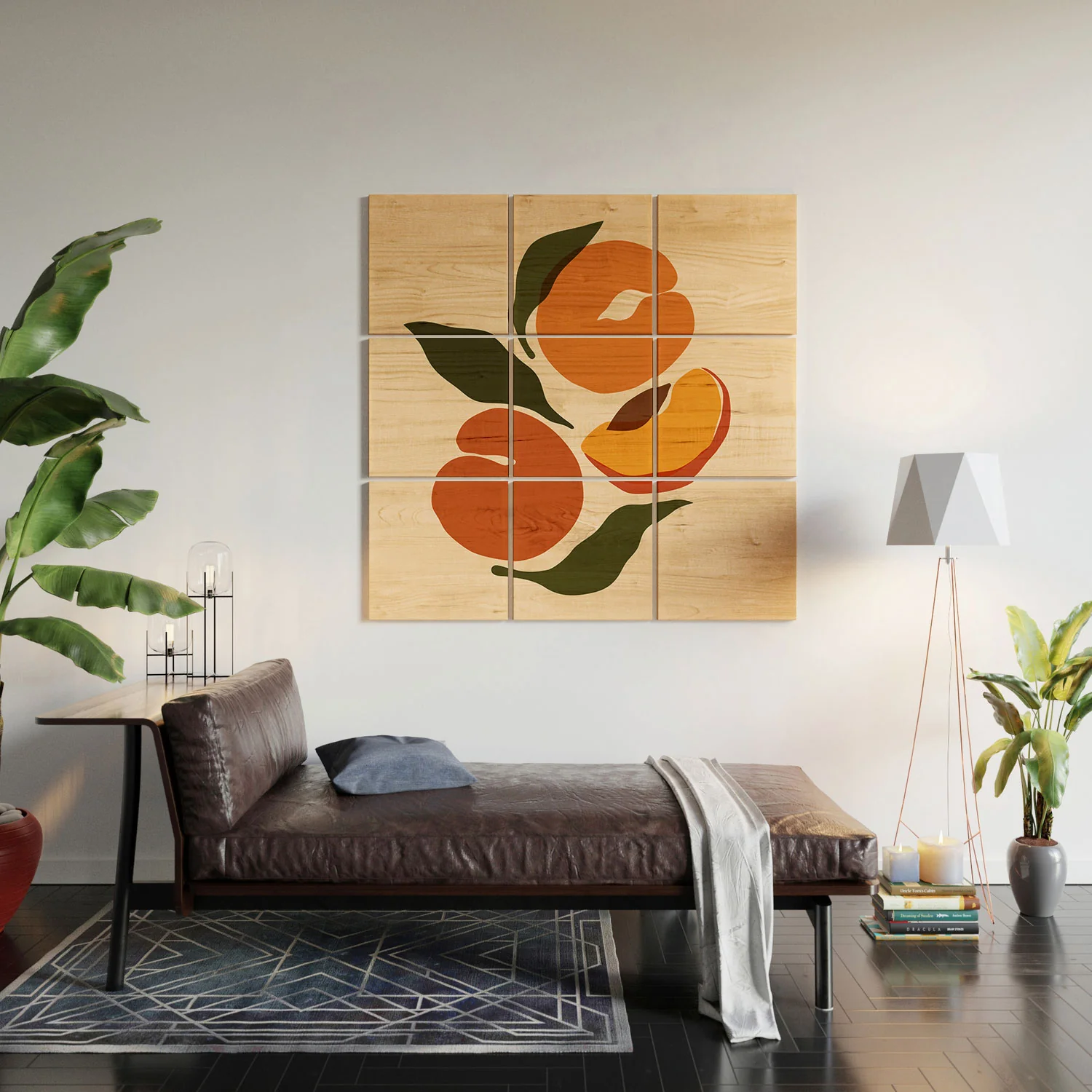 Cuss Yeah Designs Yellow Peaches Wood Wall Mural - Image 5