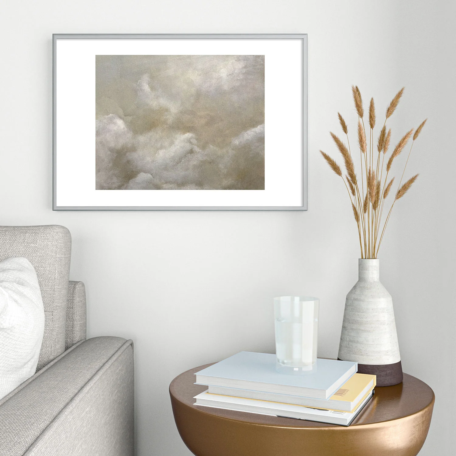Dan Hobday Art Clouds two Metal Framed Art Print - Image 18