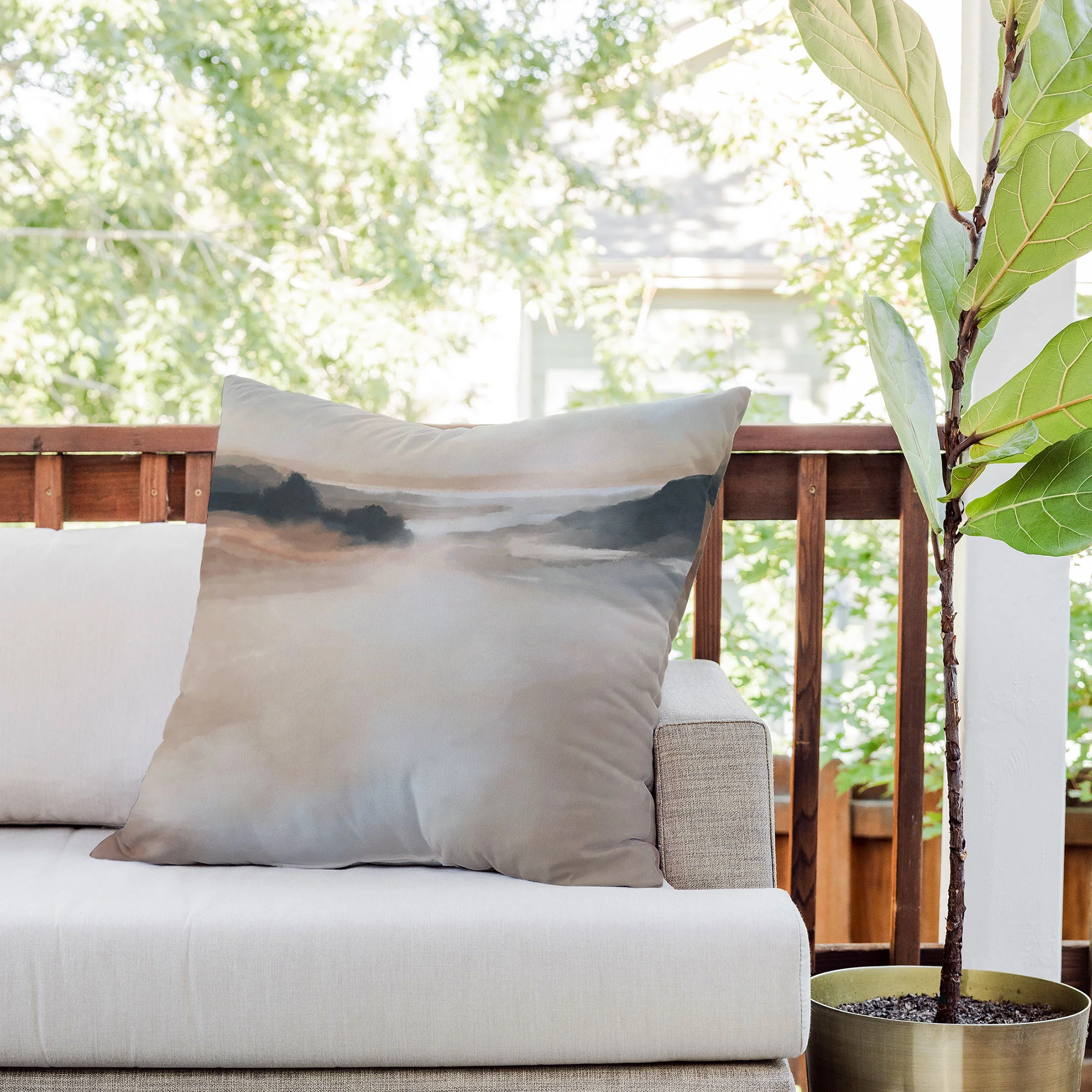 Dan Hobday Art Dawn Rest Outdoor Throw Pillow - Image 8
