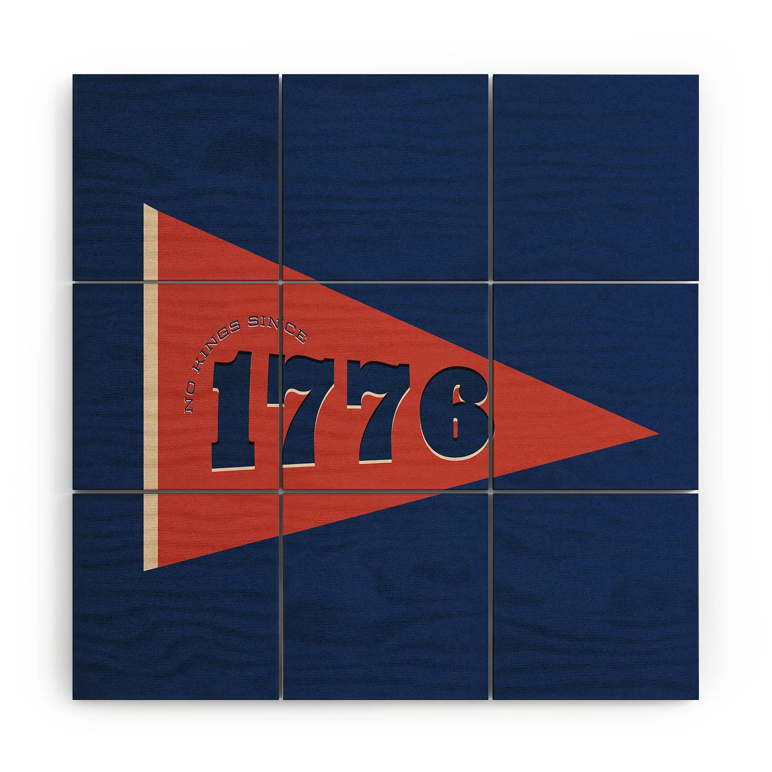 DENY Designs 1776 Pennant Wood Wall Mural - Image 3
