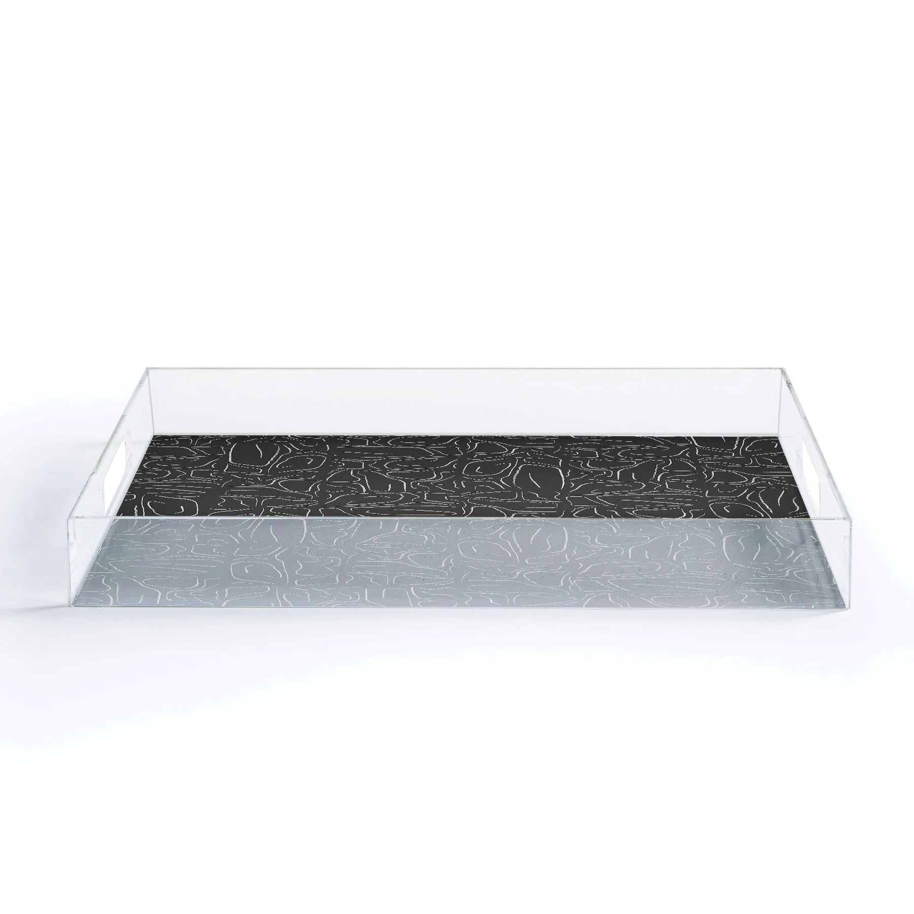 DENY Designs Abstract Lines Black Acrylic Tray - Image 5
