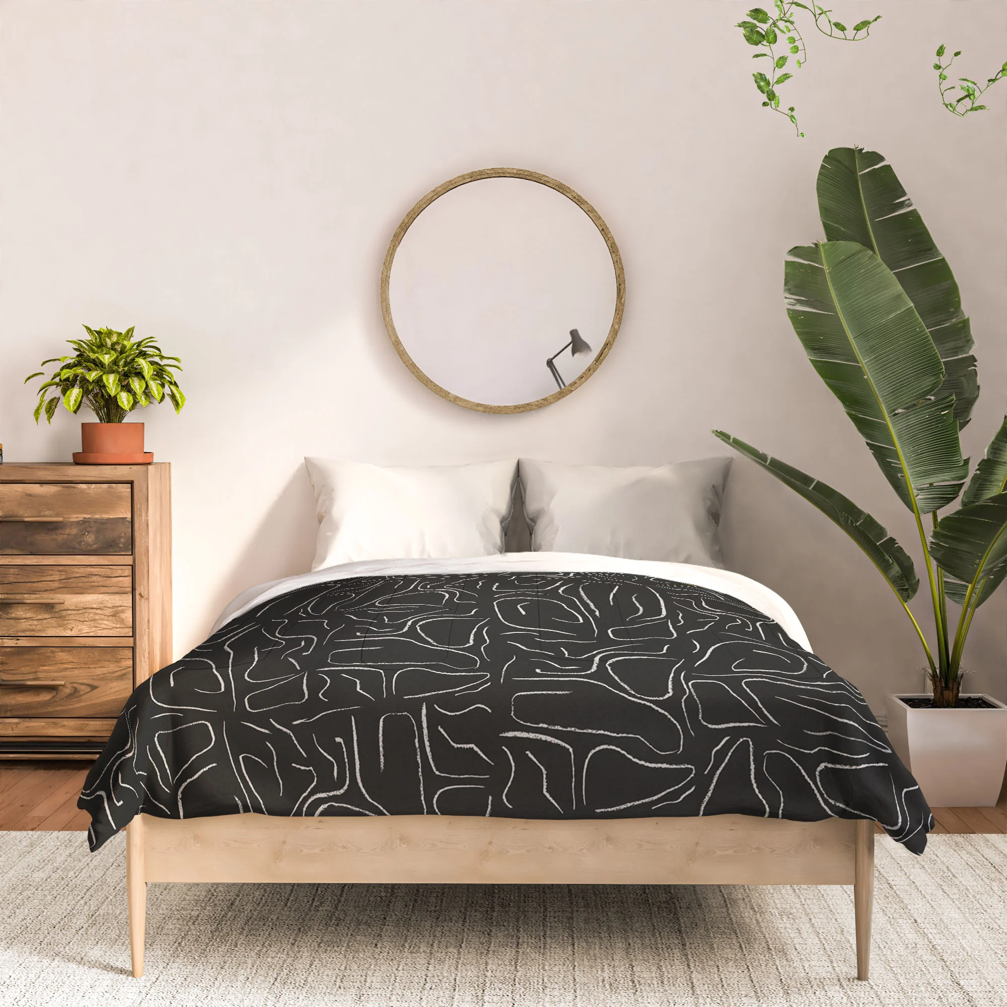 DENY Designs Abstract Lines Black Comforter - Image 12