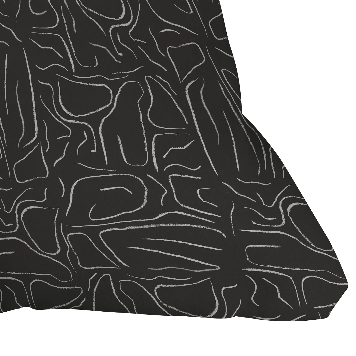 DENY Designs Abstract Lines Black Outdoor Throw Pillow - Image 9