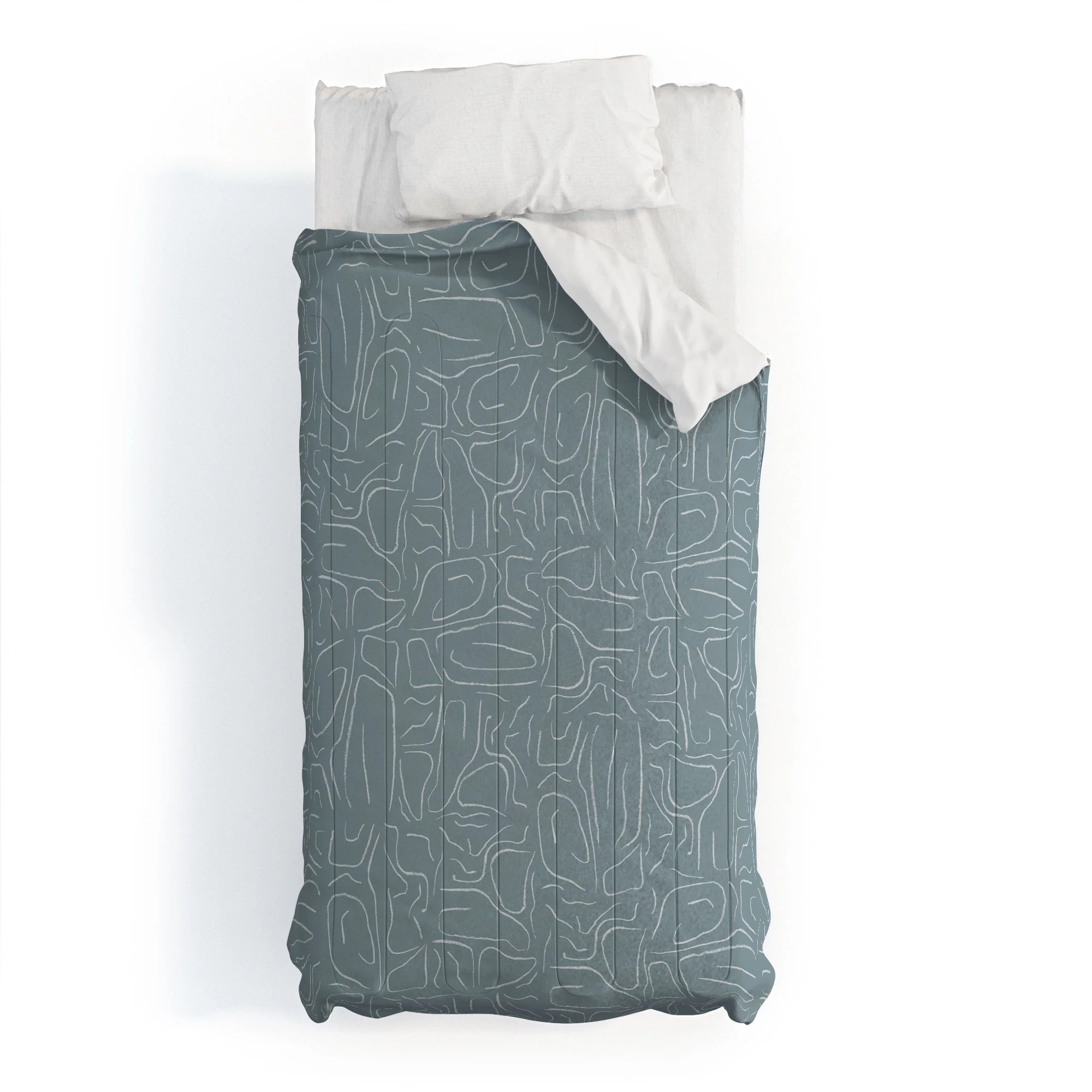 DENY Designs Abstract Lines Blue Comforter - Image 7