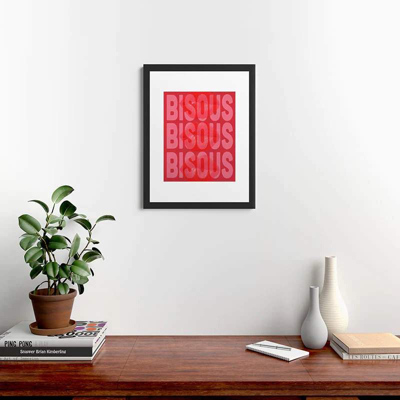 DENY Designs Bisous Framed Art Print - Image 10