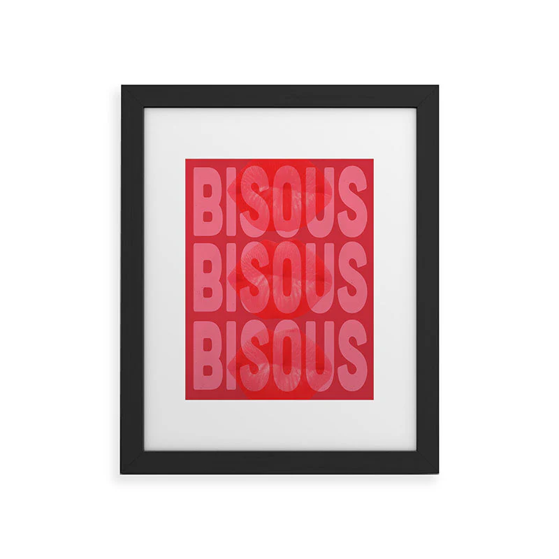 DENY Designs Bisous Framed Art Print - Image 11