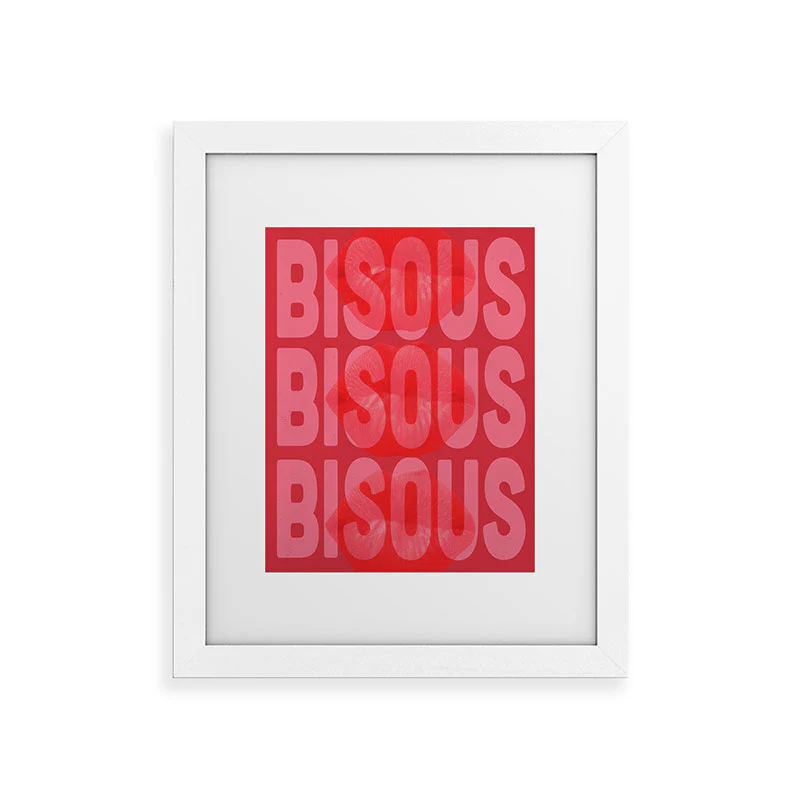 DENY Designs Bisous Framed Art Print - Image 17