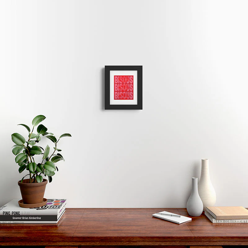 DENY Designs Bisous Framed Art Print - Image 2