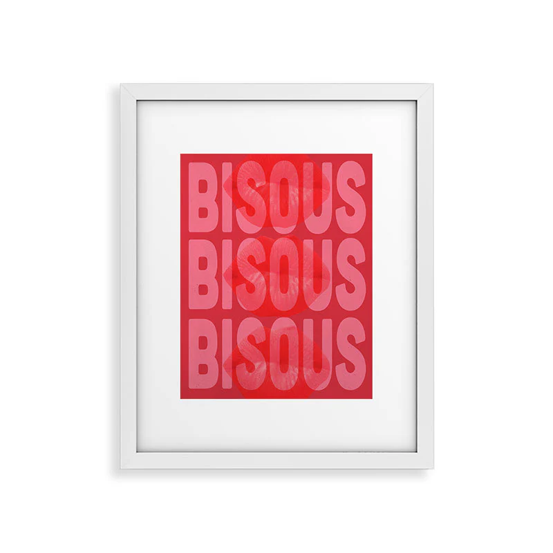 DENY Designs Bisous Framed Art Print - Image 45