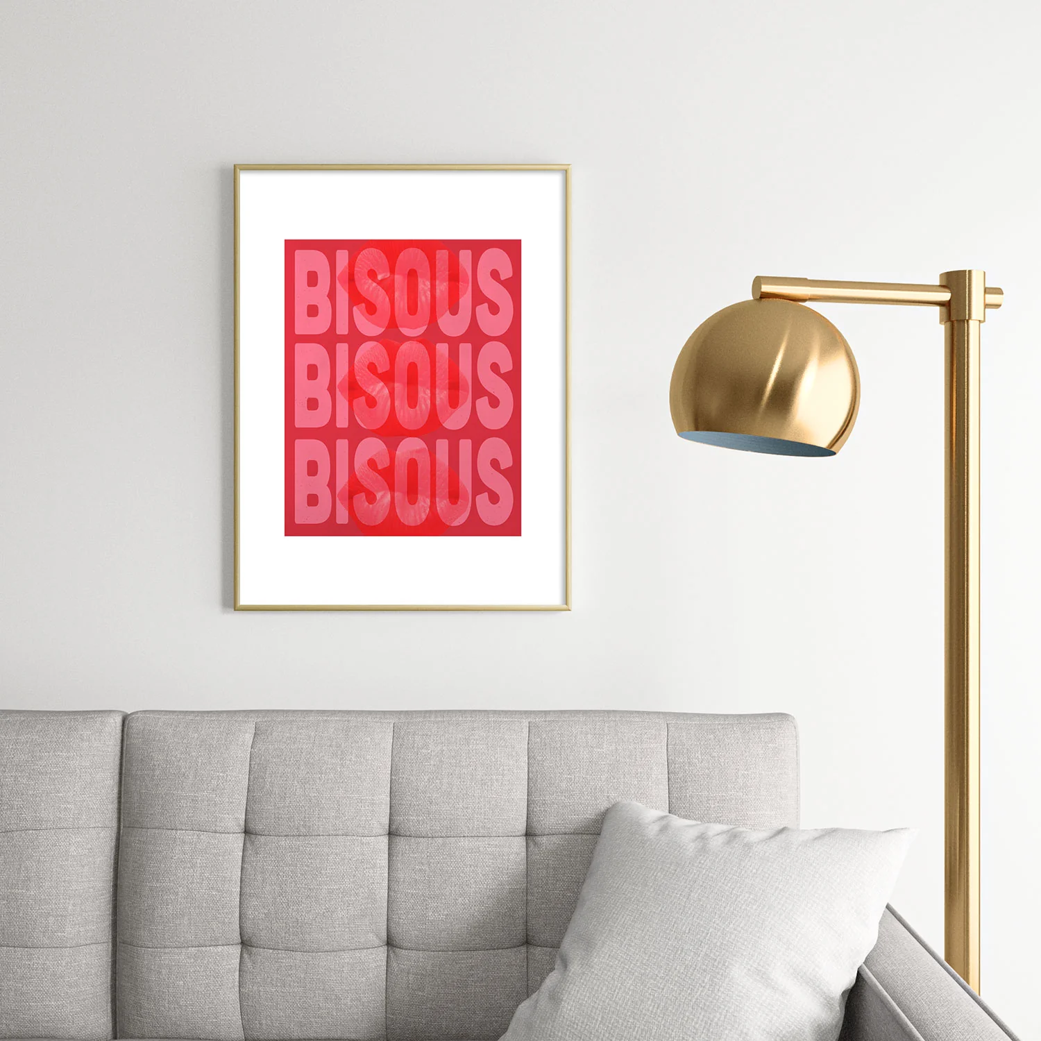 DENY Designs Bisous Metal Framed Art Print - Image 26