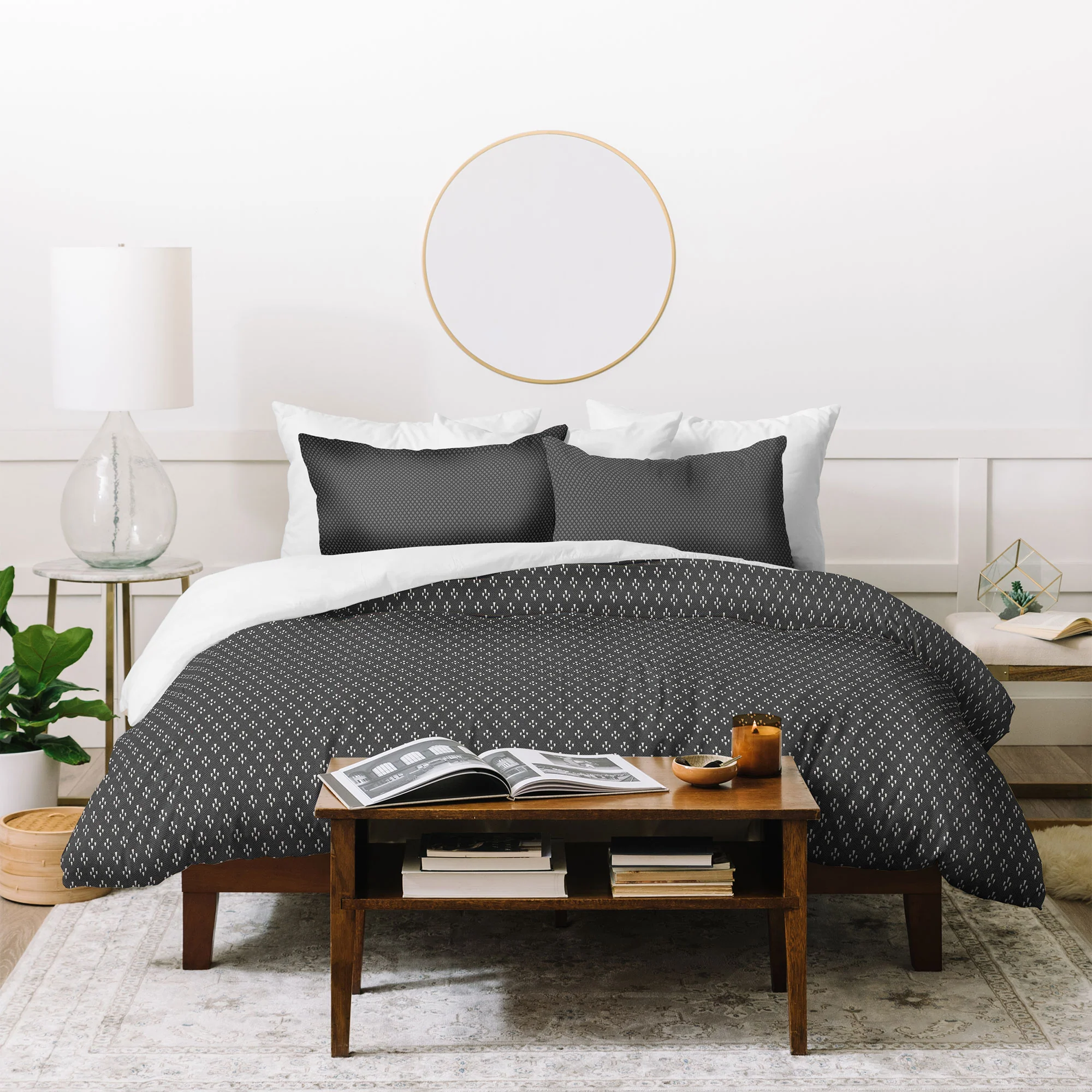DENY Designs Block Print Dot Black Duvet Cover - Image 28