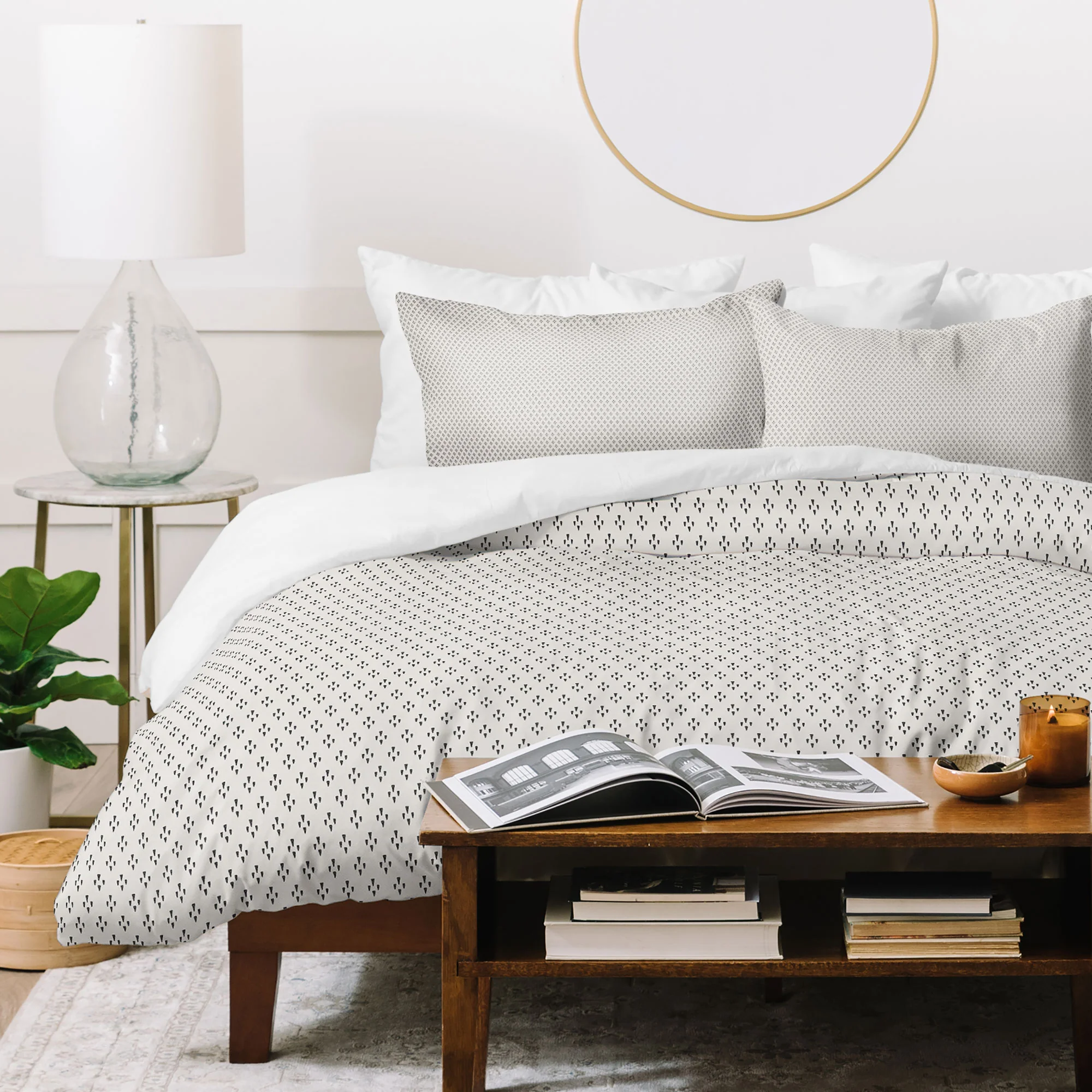 DENY Designs Block Print Dot Cream Duvet Cover - Image 43