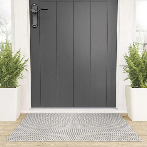 DENY Designs Block Print Dot Cream Welcome Mat - Image 4