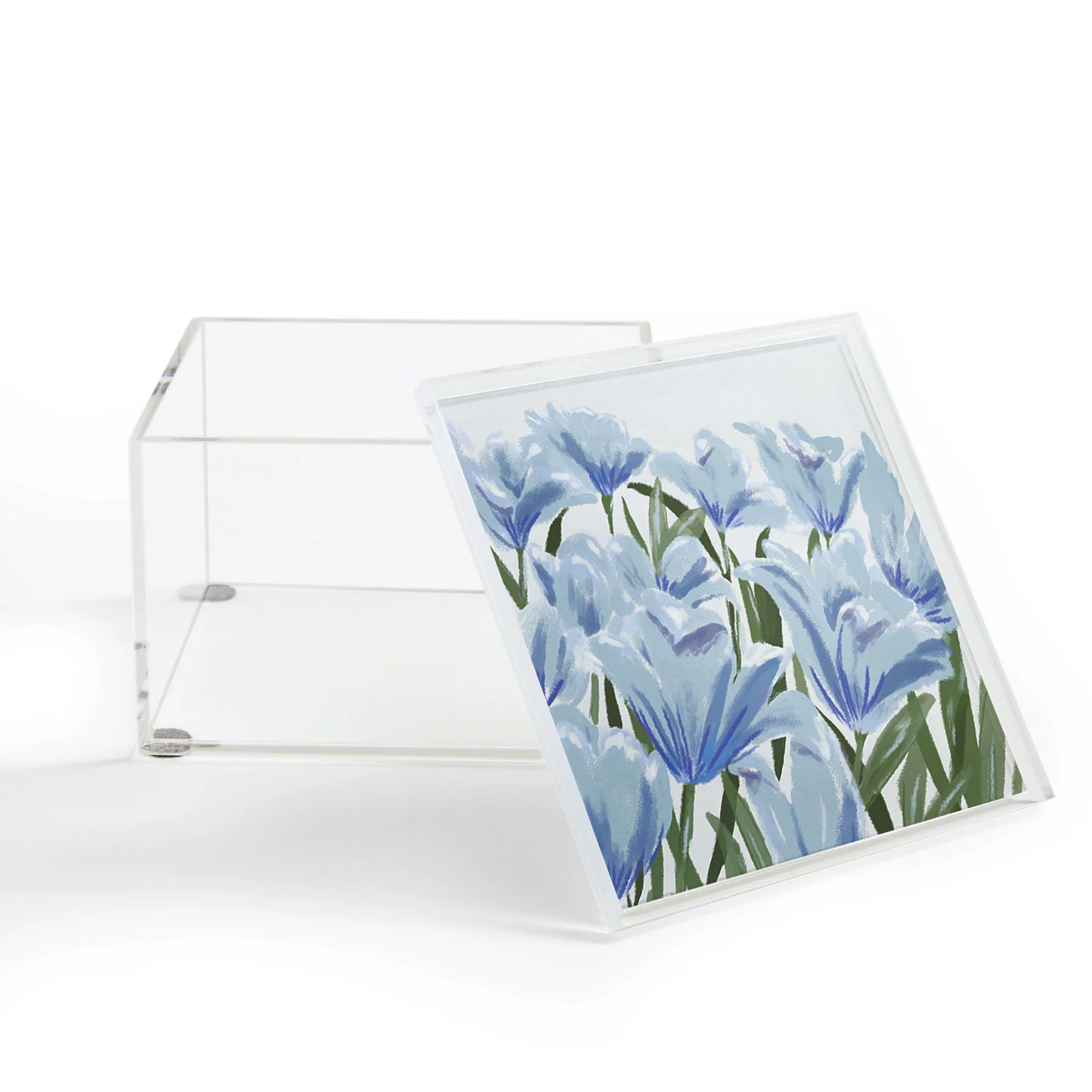 DENY Designs blue blooms Acrylic Box - Image 2