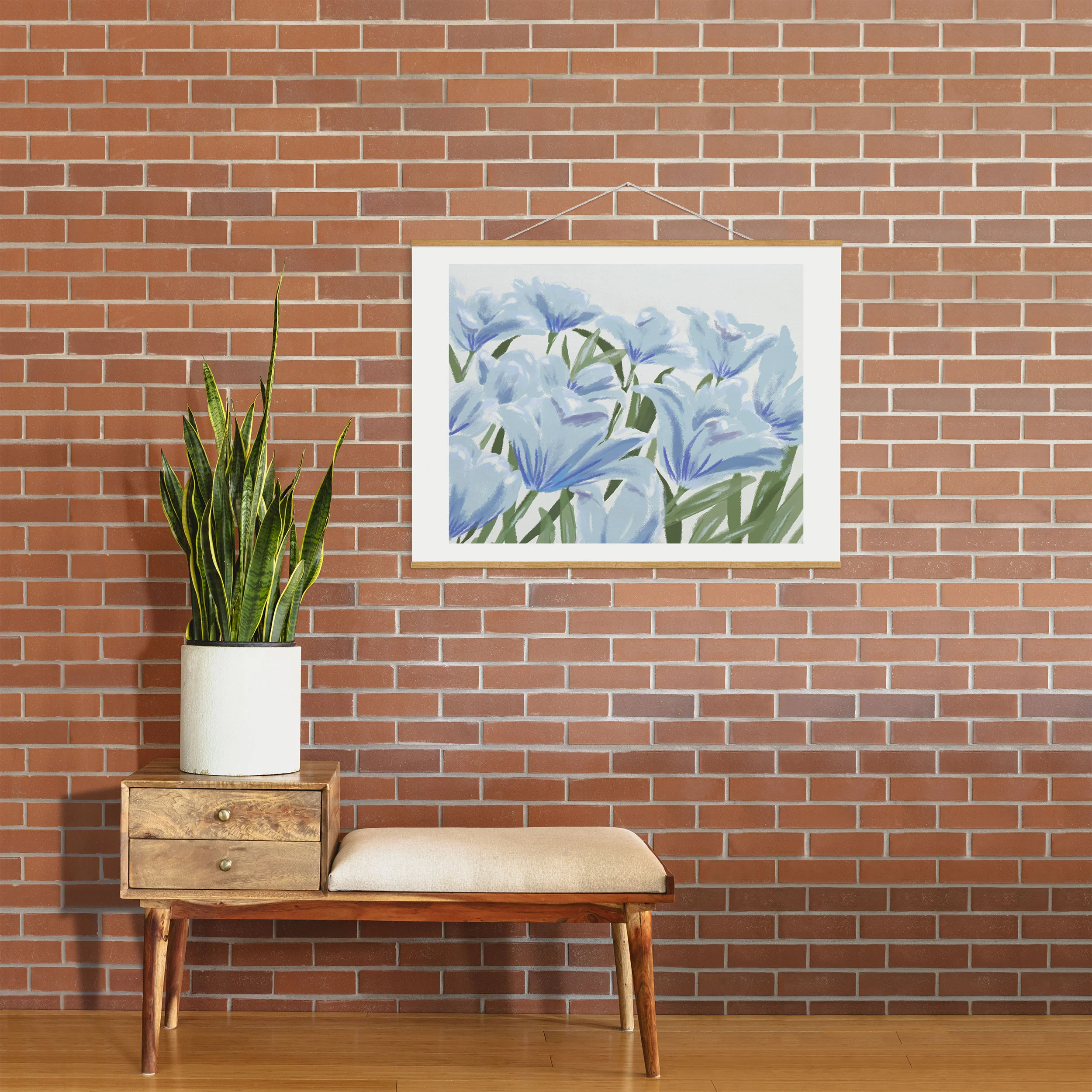 DENY Designs blue blooms Art Print - Image 50