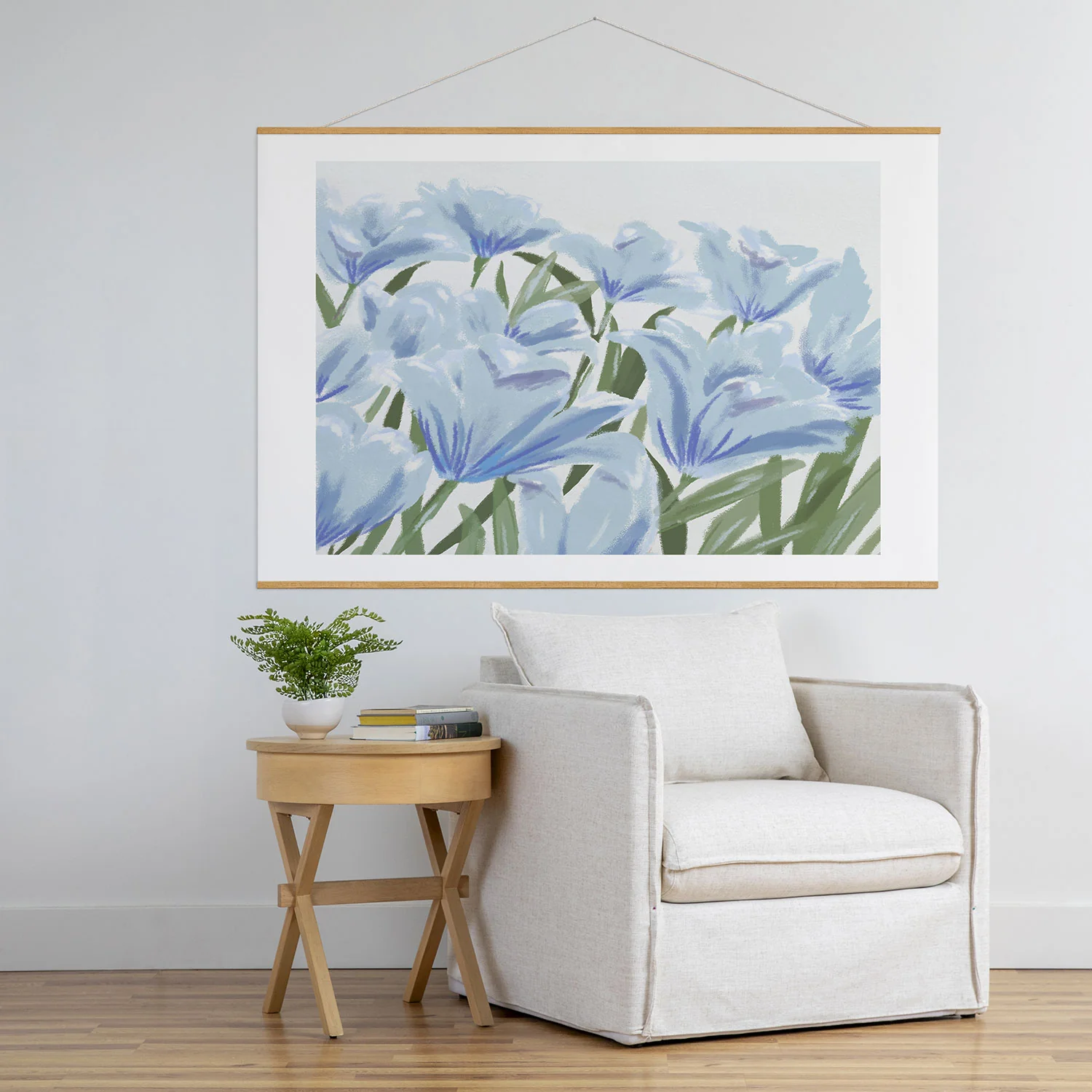 DENY Designs blue blooms Art Print - Image 54