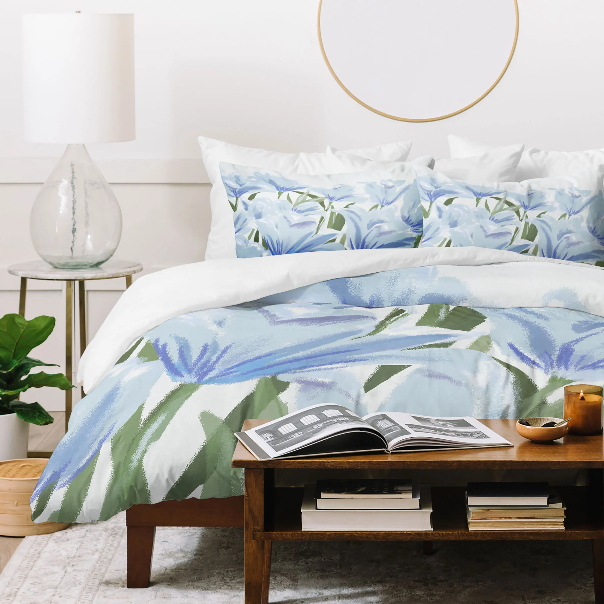 DENY Designs blue blooms Duvet Cover - Image 31
