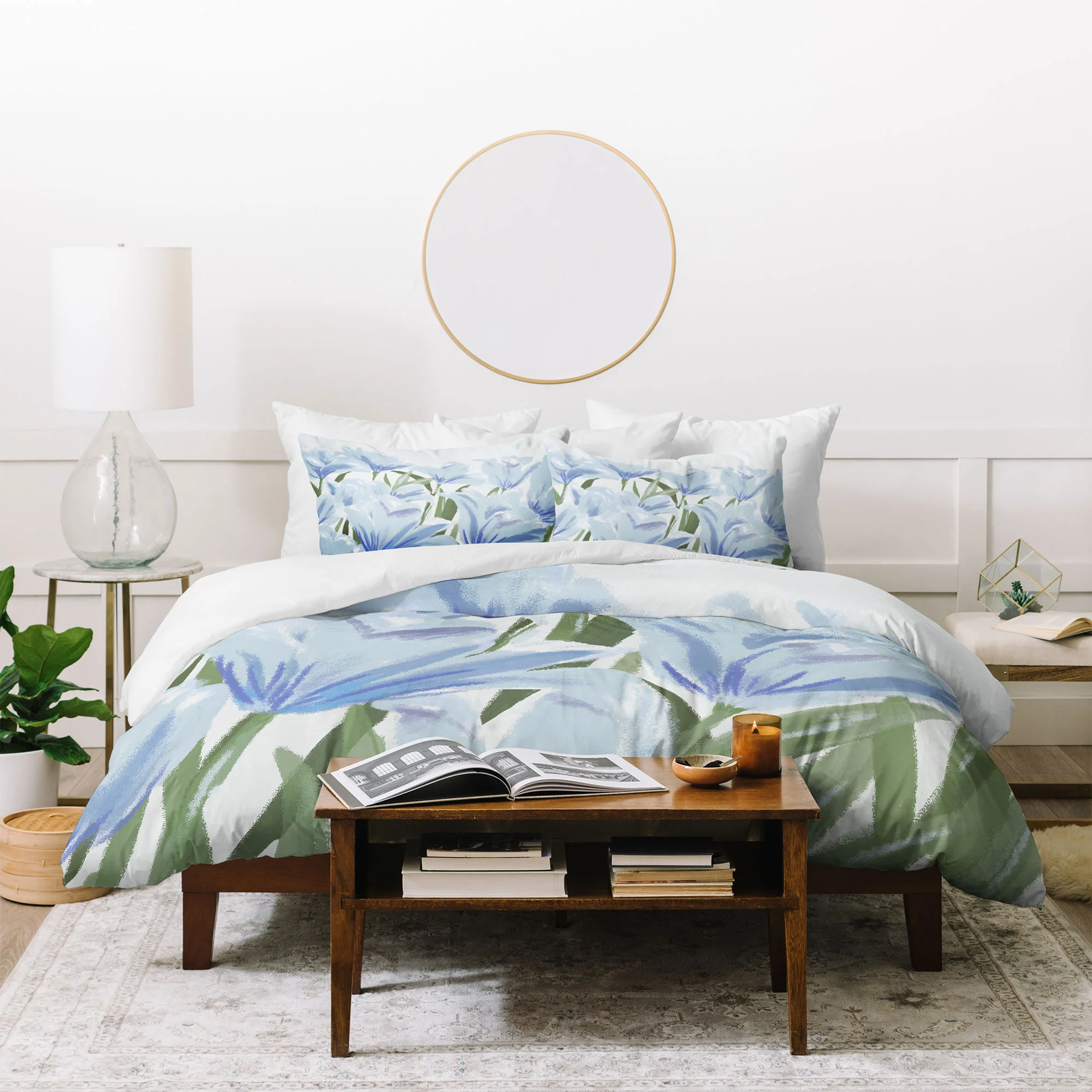 DENY Designs blue blooms Duvet Cover - Image 40