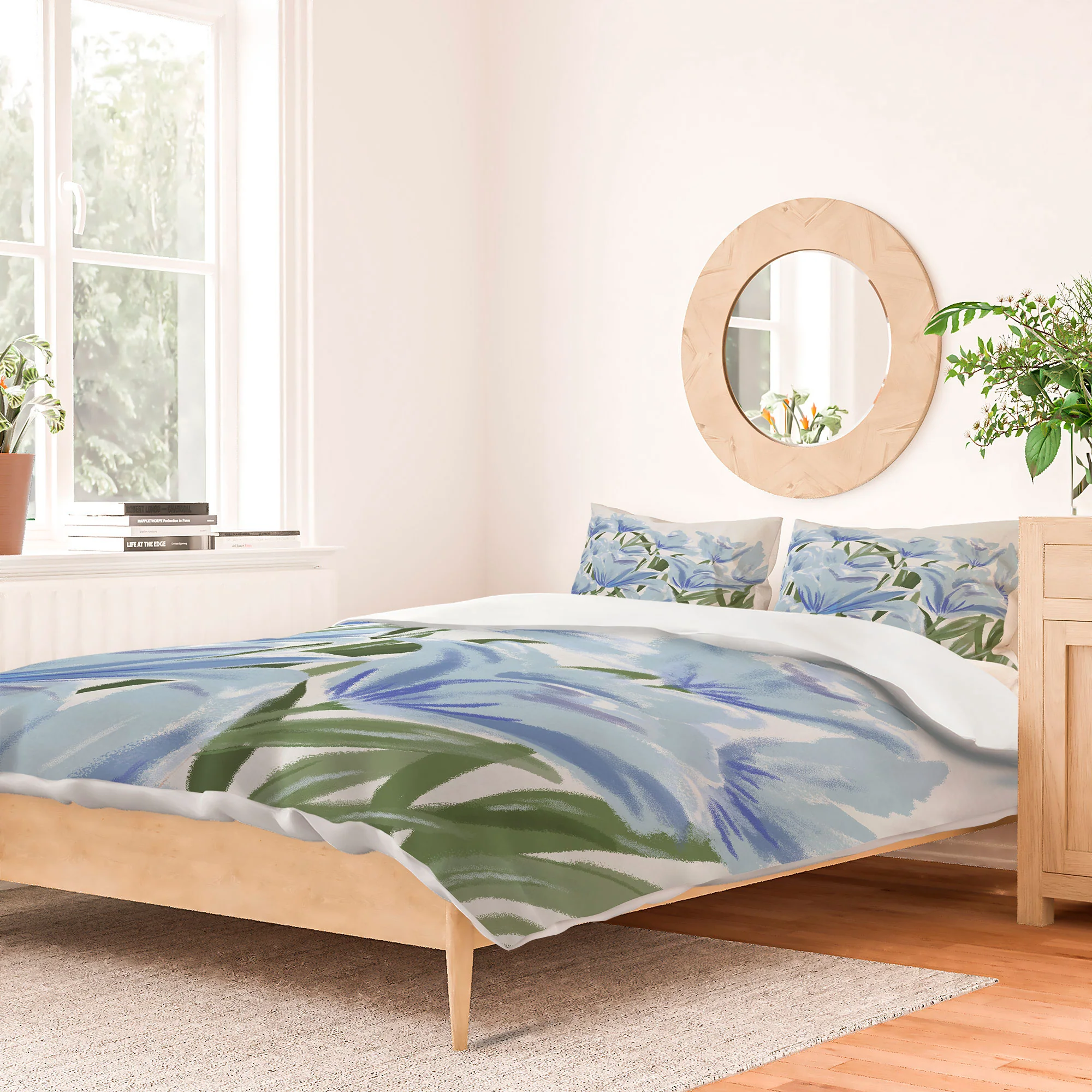 DENY Designs blue blooms Duvet Cover - Image 58