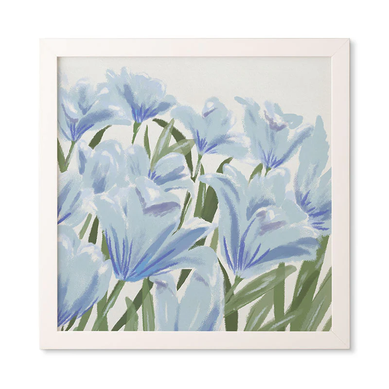 DENY Designs blue blooms Framed Wall Art - Image 15