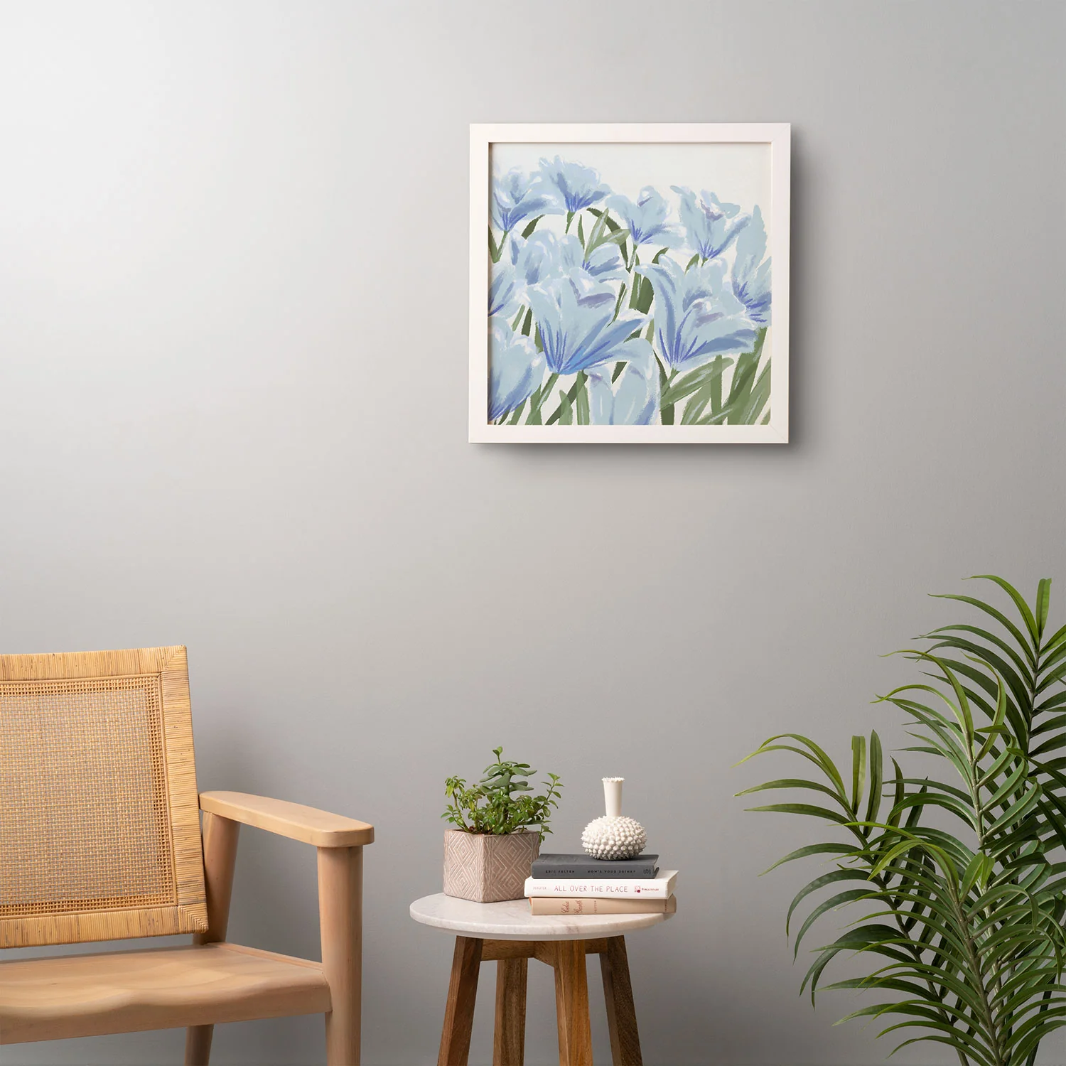 DENY Designs blue blooms Framed Wall Art - Image 16