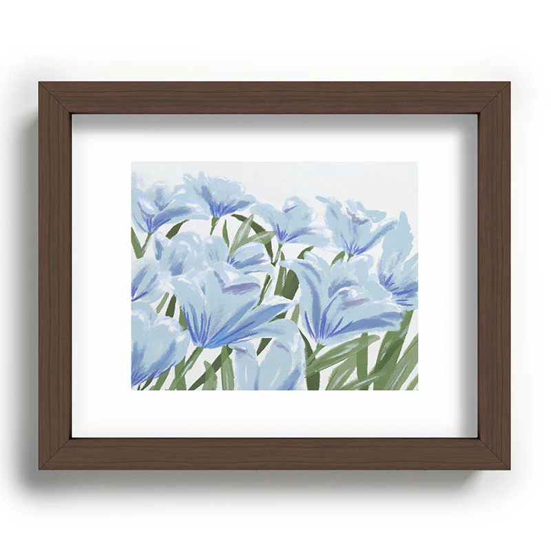 DENY Designs blue blooms Recessed Framing Rectangle - Image 7
