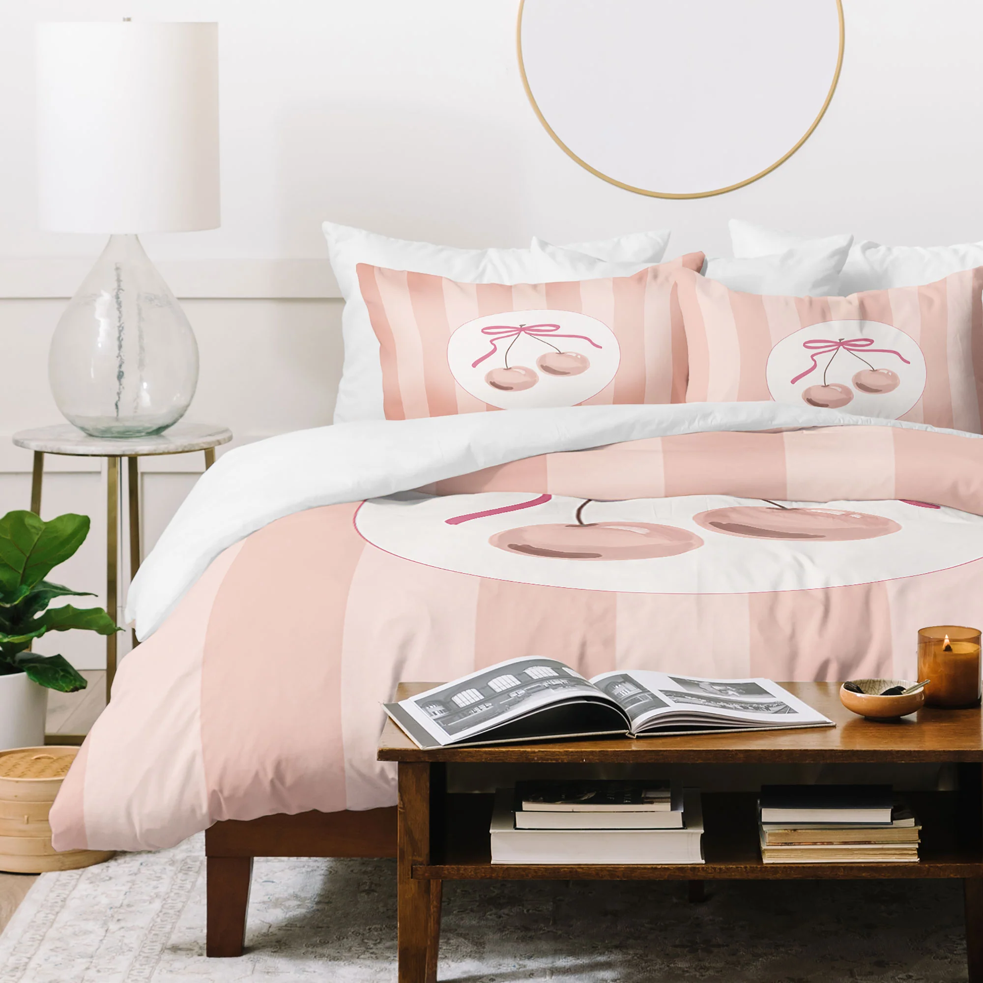 DENY Designs Bow Cherries Duvet Cover - Image 51