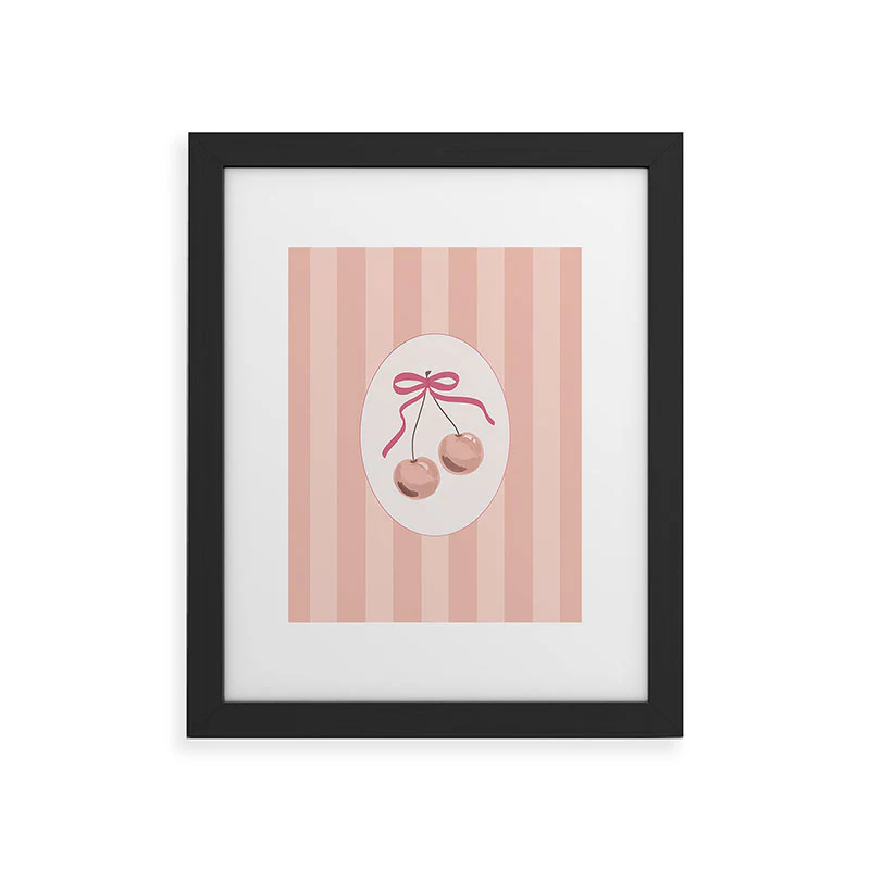 DENY Designs Bow Cherries Framed Art Print - Image 5