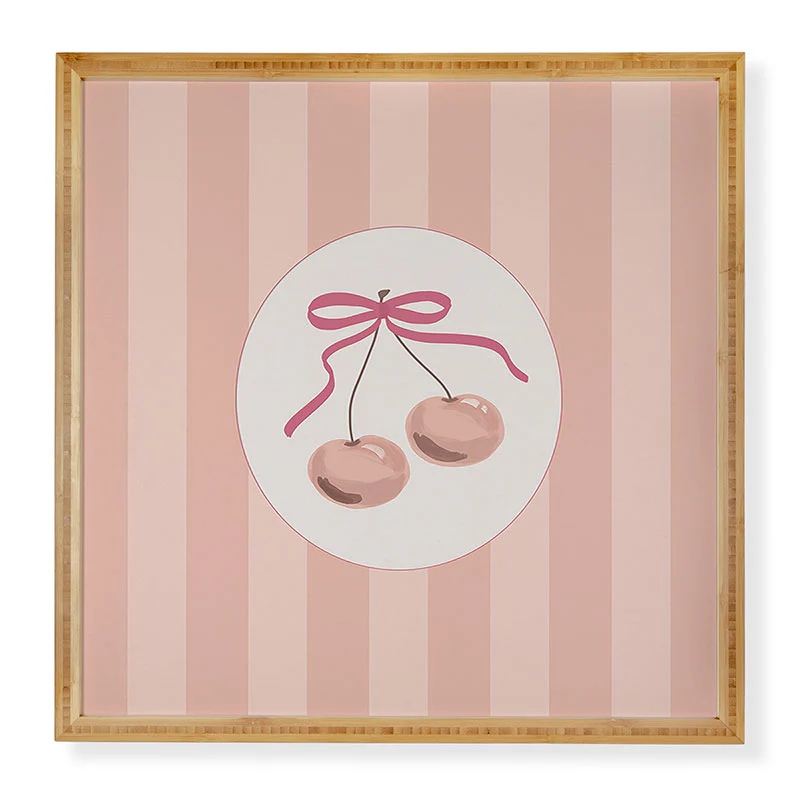 DENY Designs Bow Cherries Framed Wall Art - Image 3
