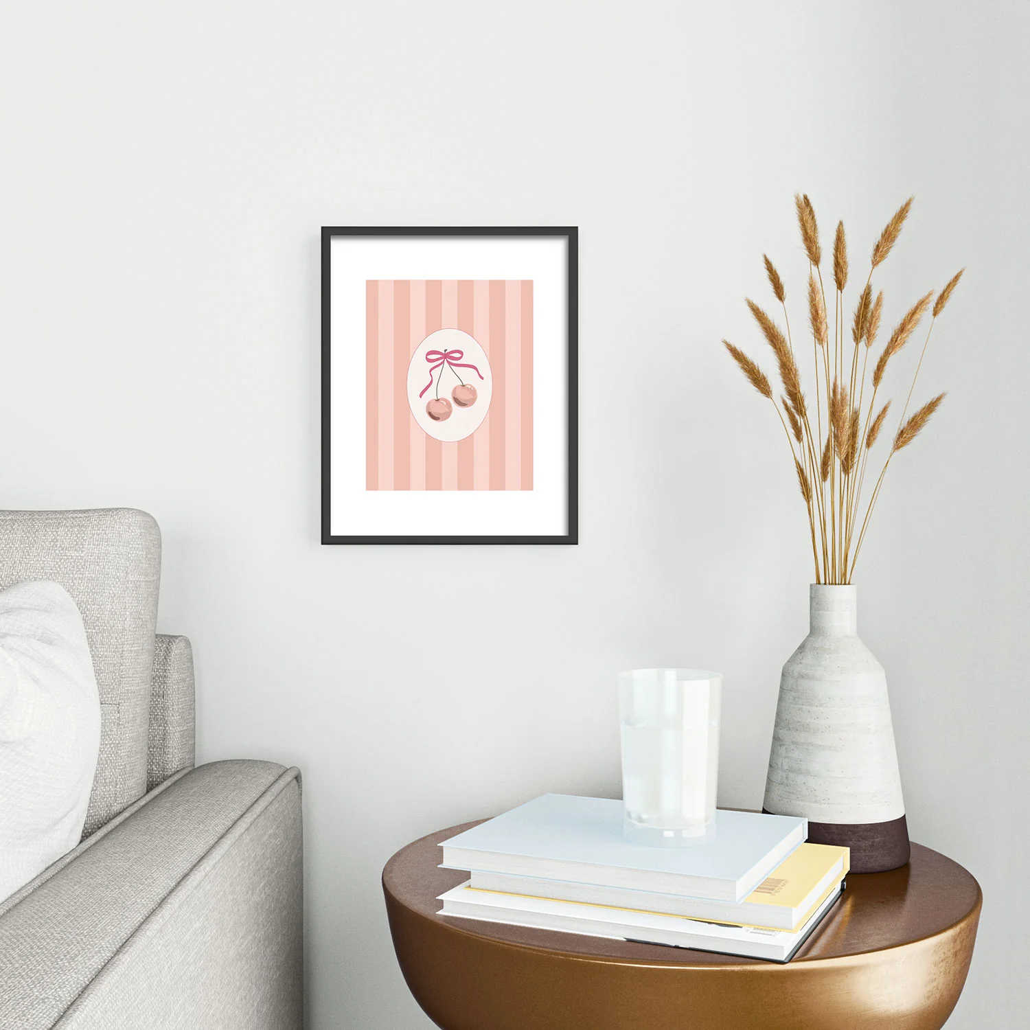 DENY Designs Bow Cherries Metal Framed Art Print - Image 10