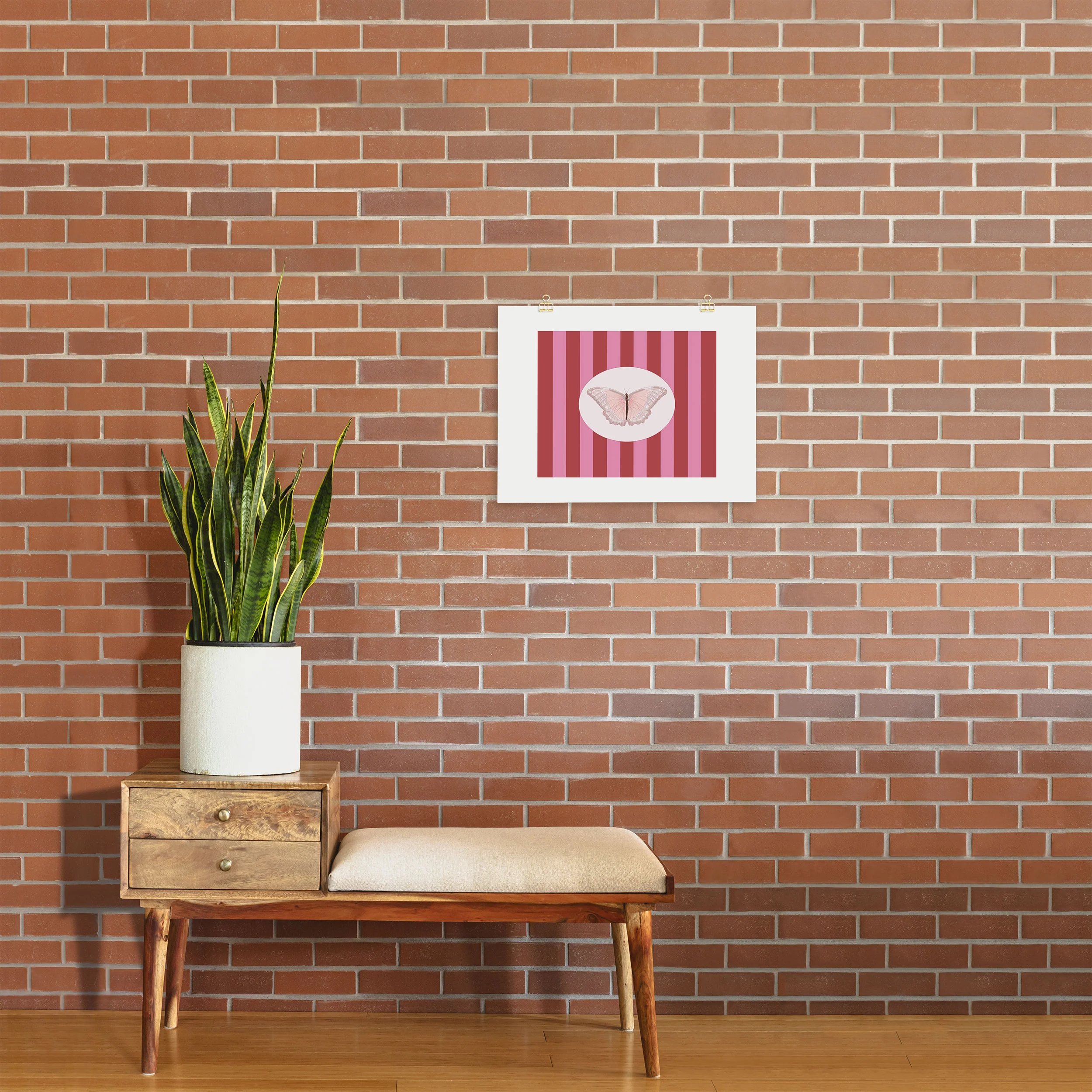 DENY Designs butterfly stripes Art Print - Image 11