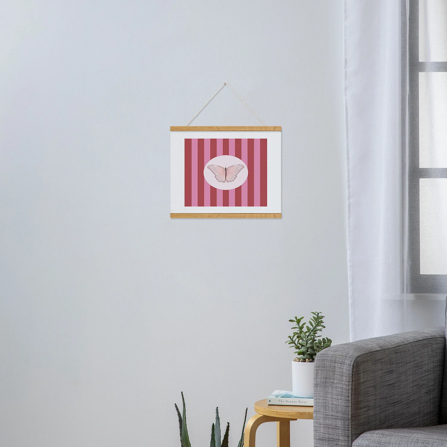 DENY Designs butterfly stripes Art Print - Image 33