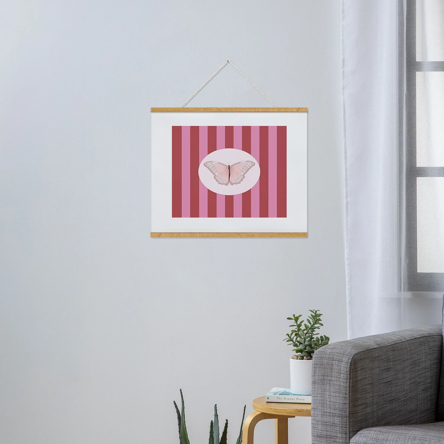 DENY Designs butterfly stripes Art Print - Image 36