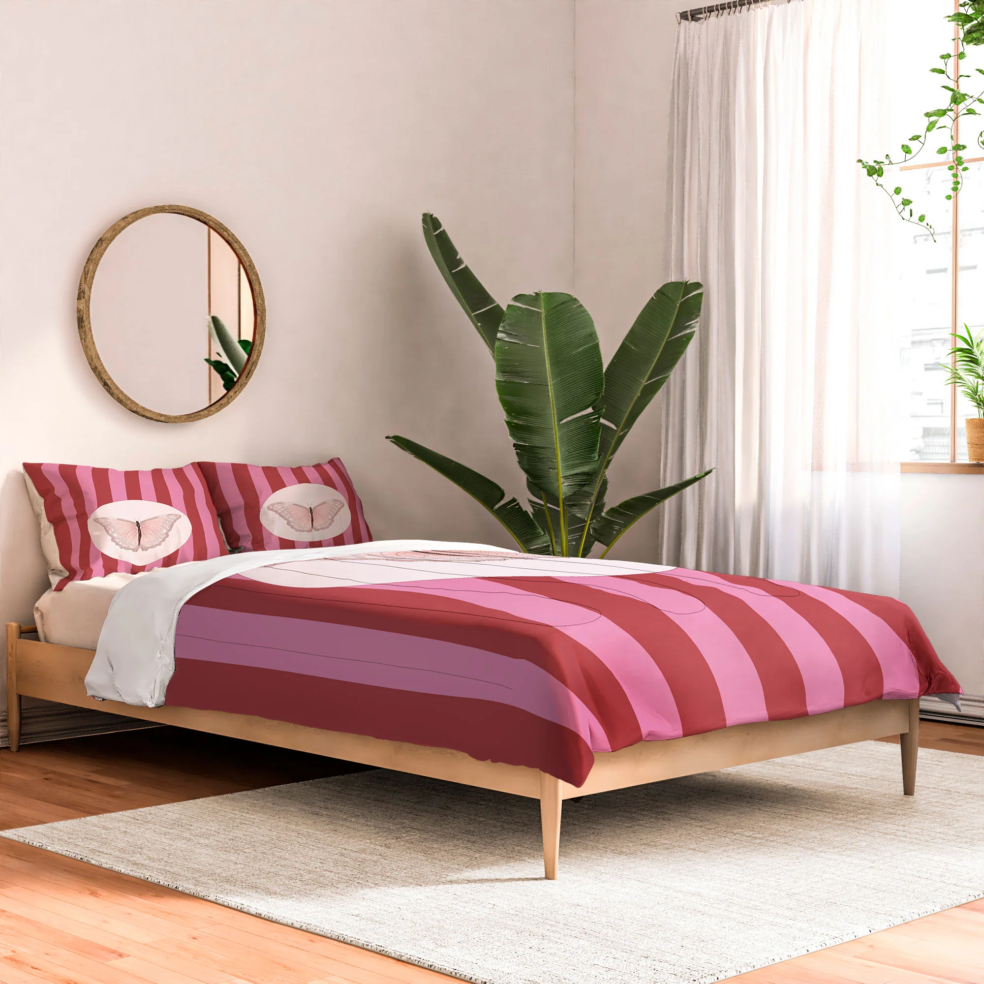 DENY Designs butterfly stripes Comforter - Image 2