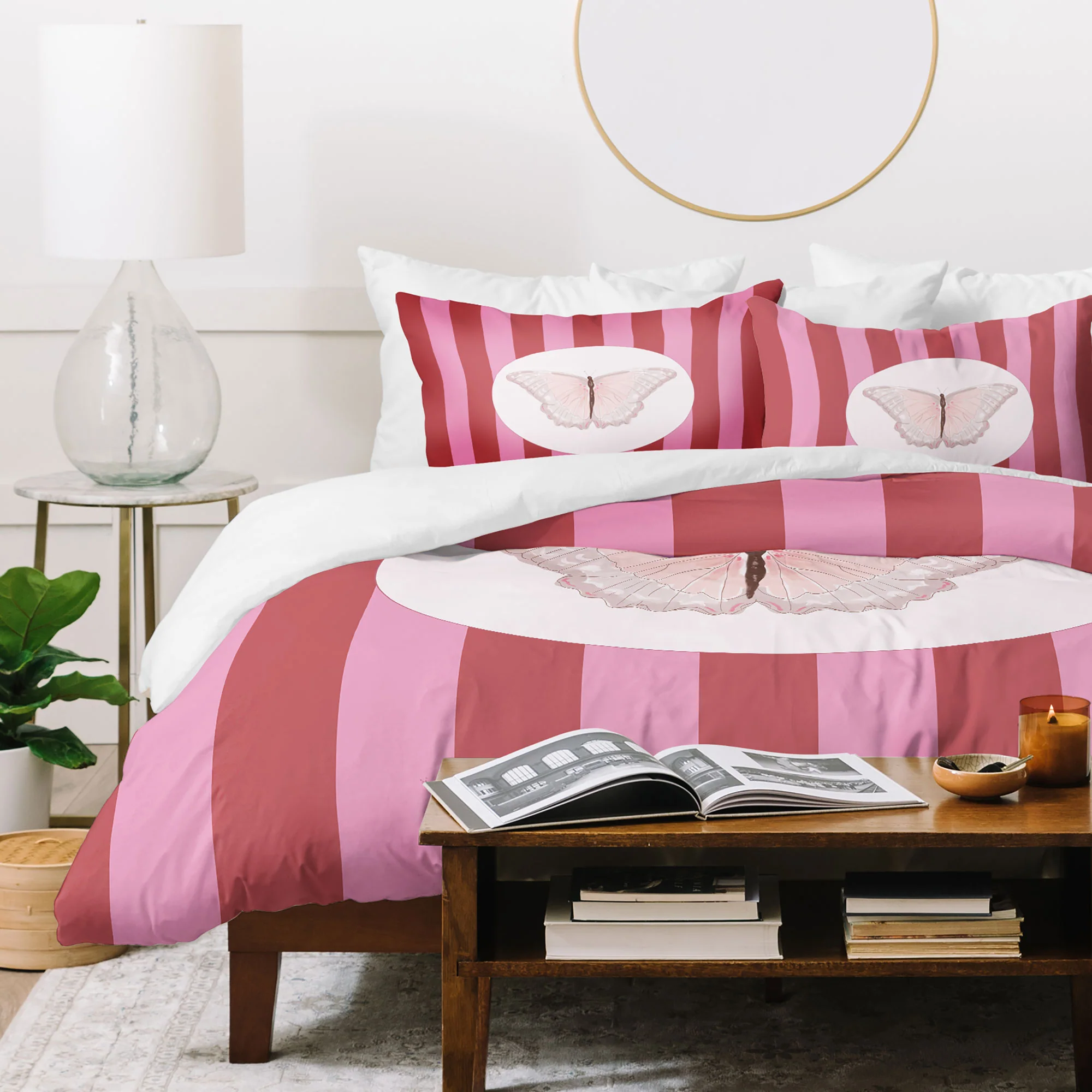 DENY Designs butterfly stripes Duvet Cover - Image 55