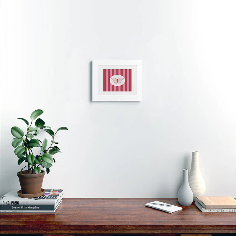 DENY Designs butterfly stripes Framed Art Print - Image 16
