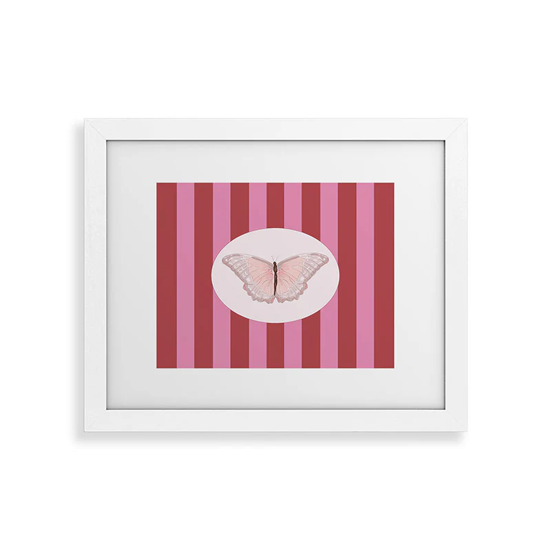 DENY Designs butterfly stripes Framed Art Print - Image 21
