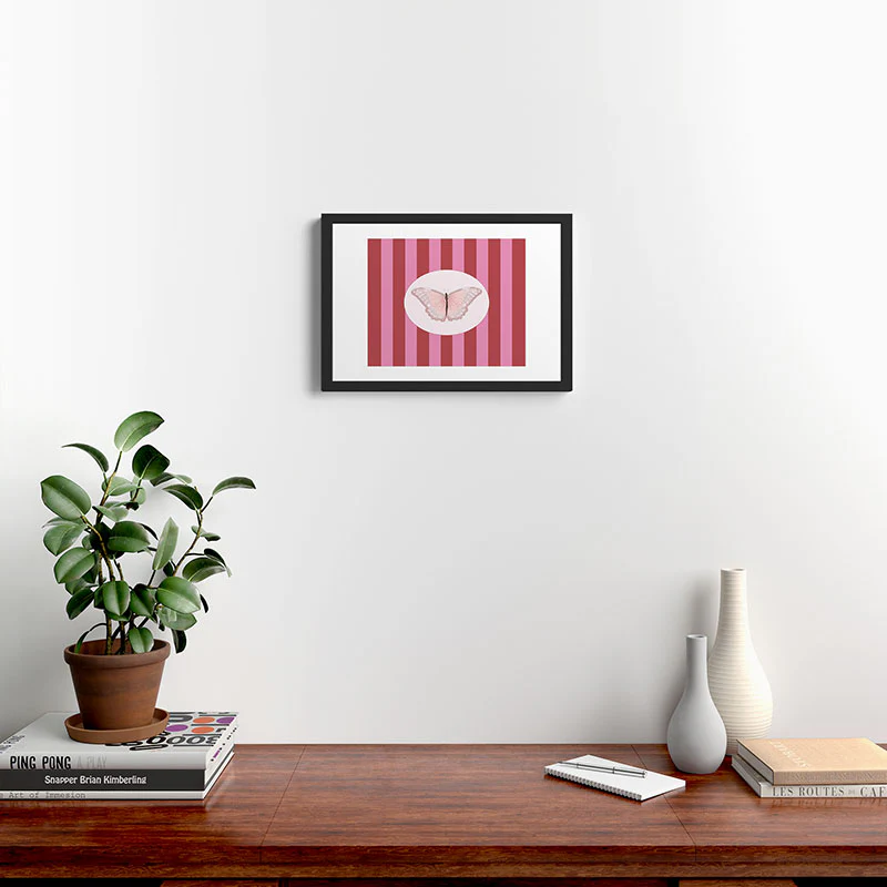 DENY Designs butterfly stripes Framed Art Print - Image 30