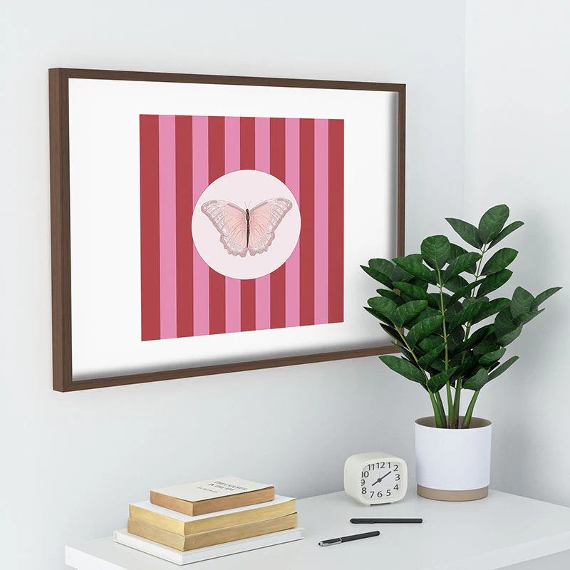DENY Designs butterfly stripes Recessed Framing Rectangle - Image 32
