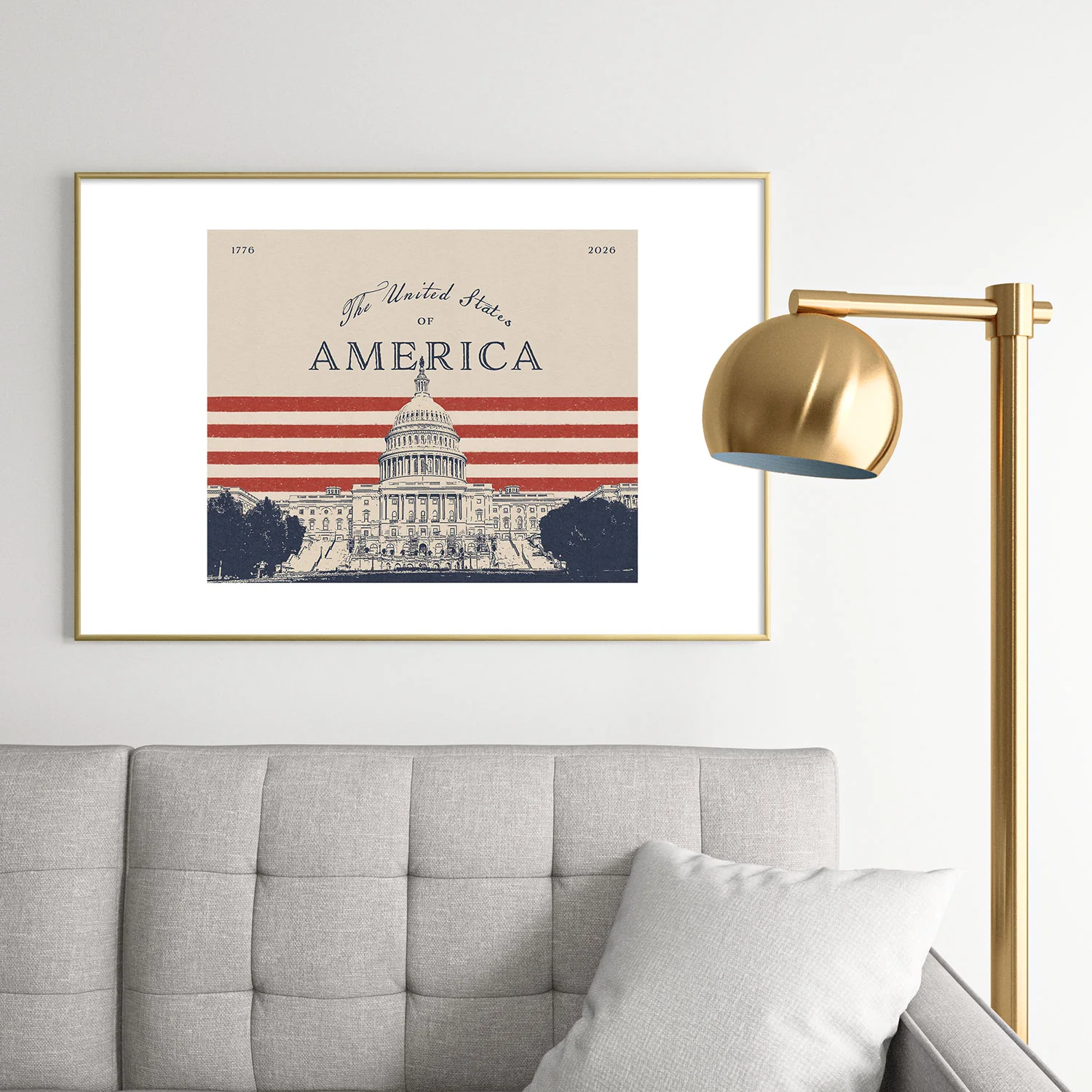 DENY Designs Capitol Building Metal Framed Art Print - Image 38